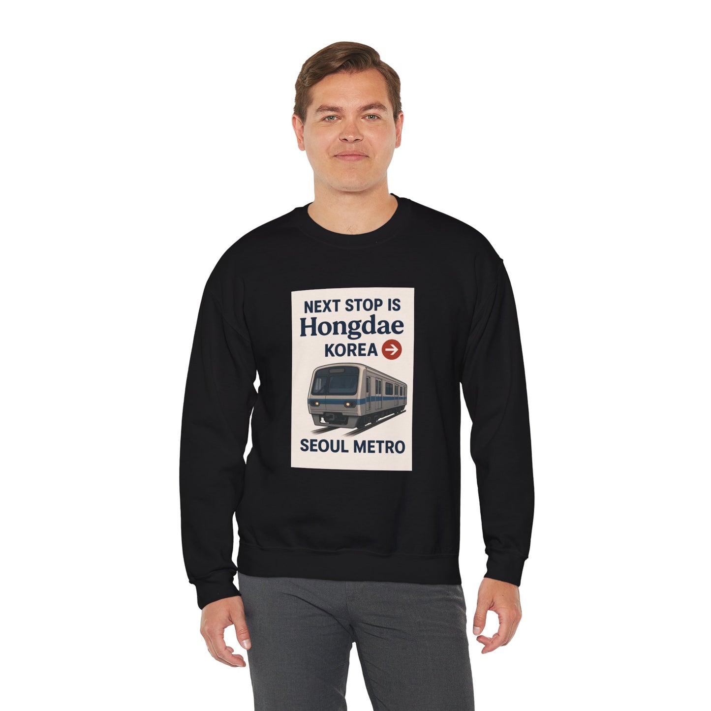 Travel Seoul Crewneck - Next Stop Hongdae