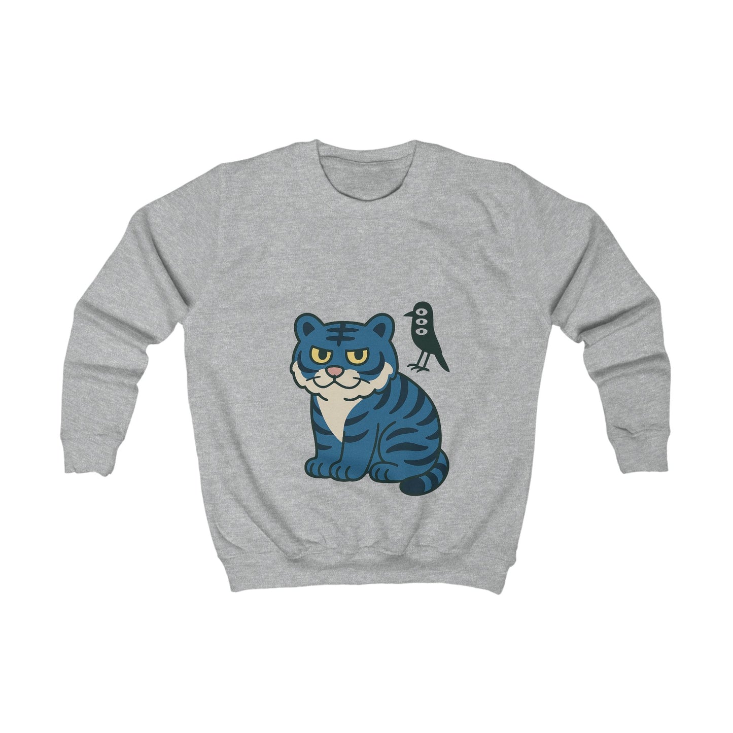 EU: Cute Tiger Kids Sweatshirt - Animal Lover Gift