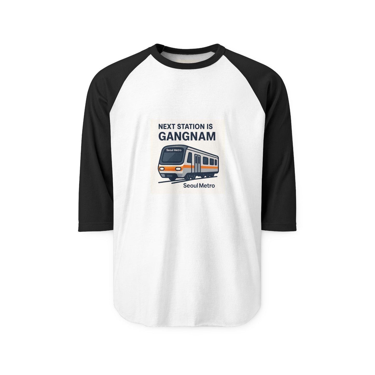 Gangnam Station Unisex Raglan Shirt - Korean Gift