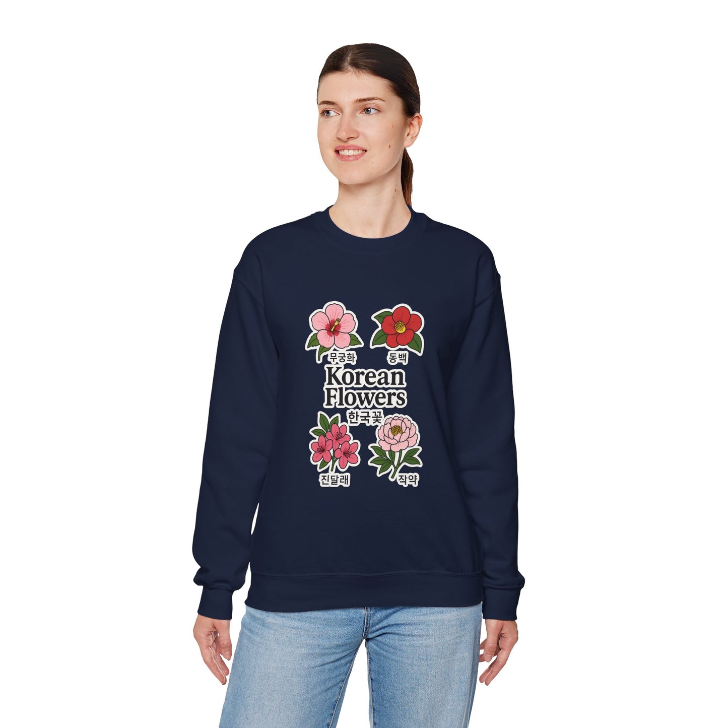 Korean Flowers Unisex Crewneck - Spring Wear