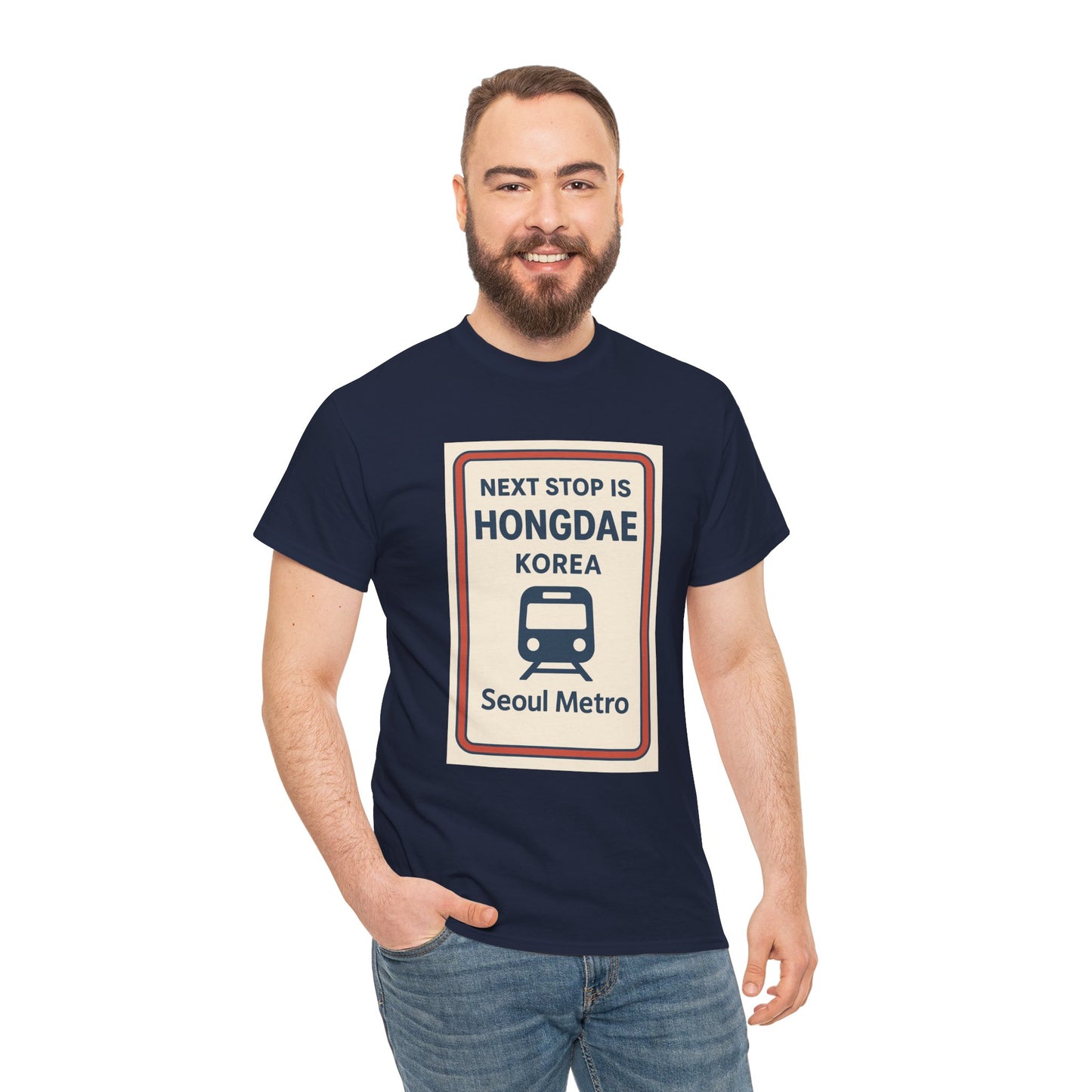 Seoul Metro Tee - Next Stop Hongdae, Travel Shirt, Souvenir Apparel, Korean Culture Gift, Unisex T-Shirt