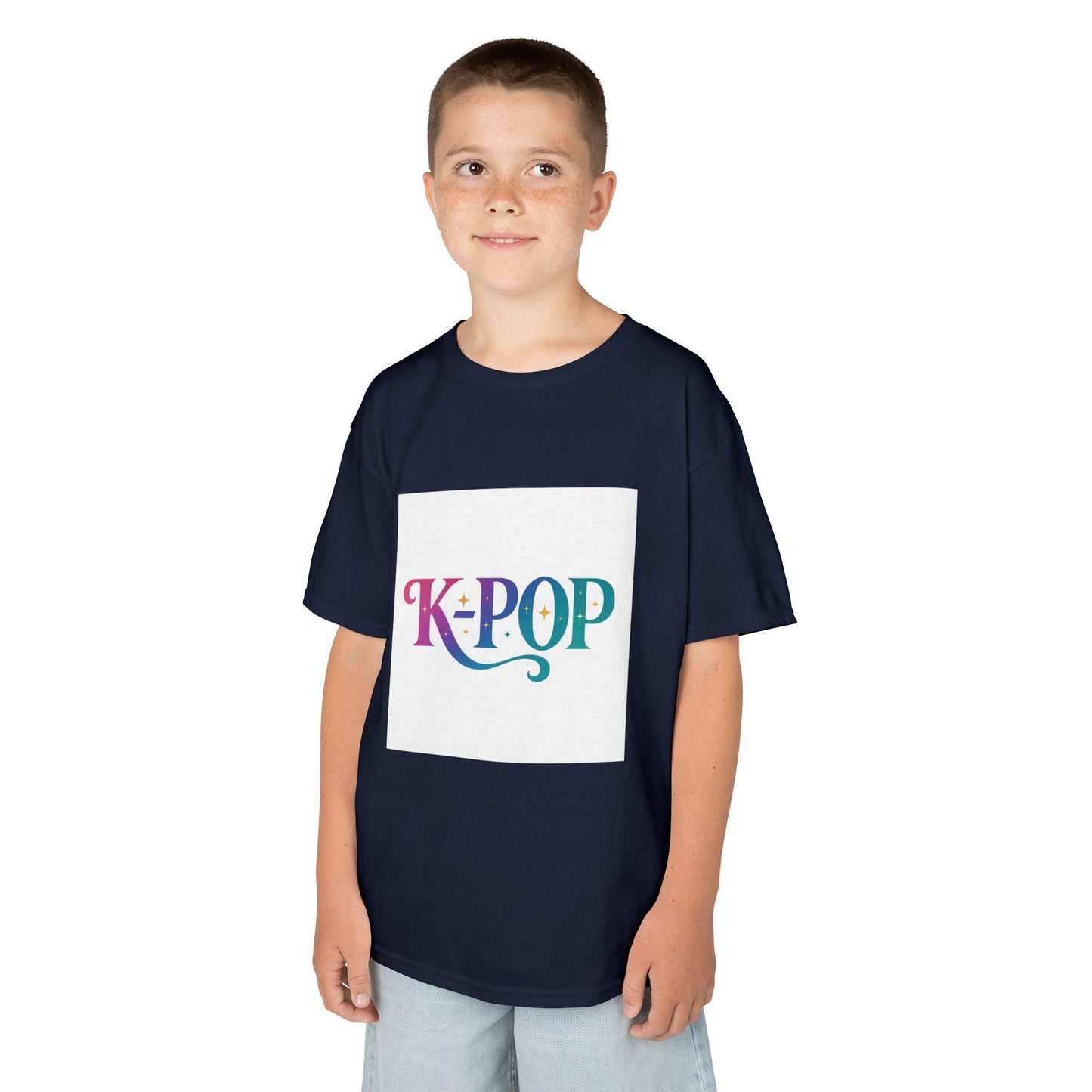 K-Pop Kids Cotton Tee, Perfect Gift for Young Fans, Birthday Present, Schoolwear, Casual Fashion, Music Lovers