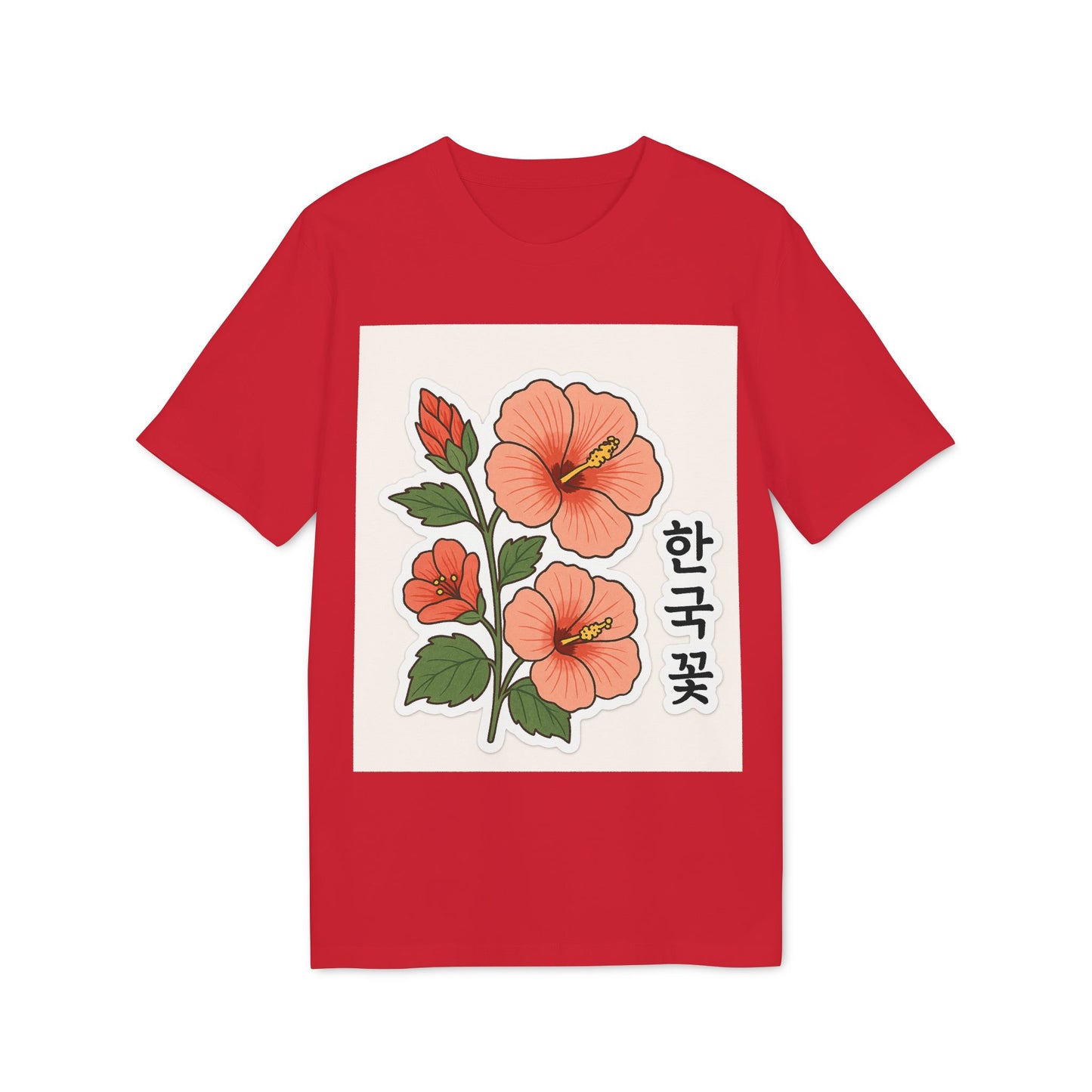 Floral Korean Graphic T-Shirt | Unisex Casual Wear | Perfect for Summer, Gifts, Streetwear, Everyday Style