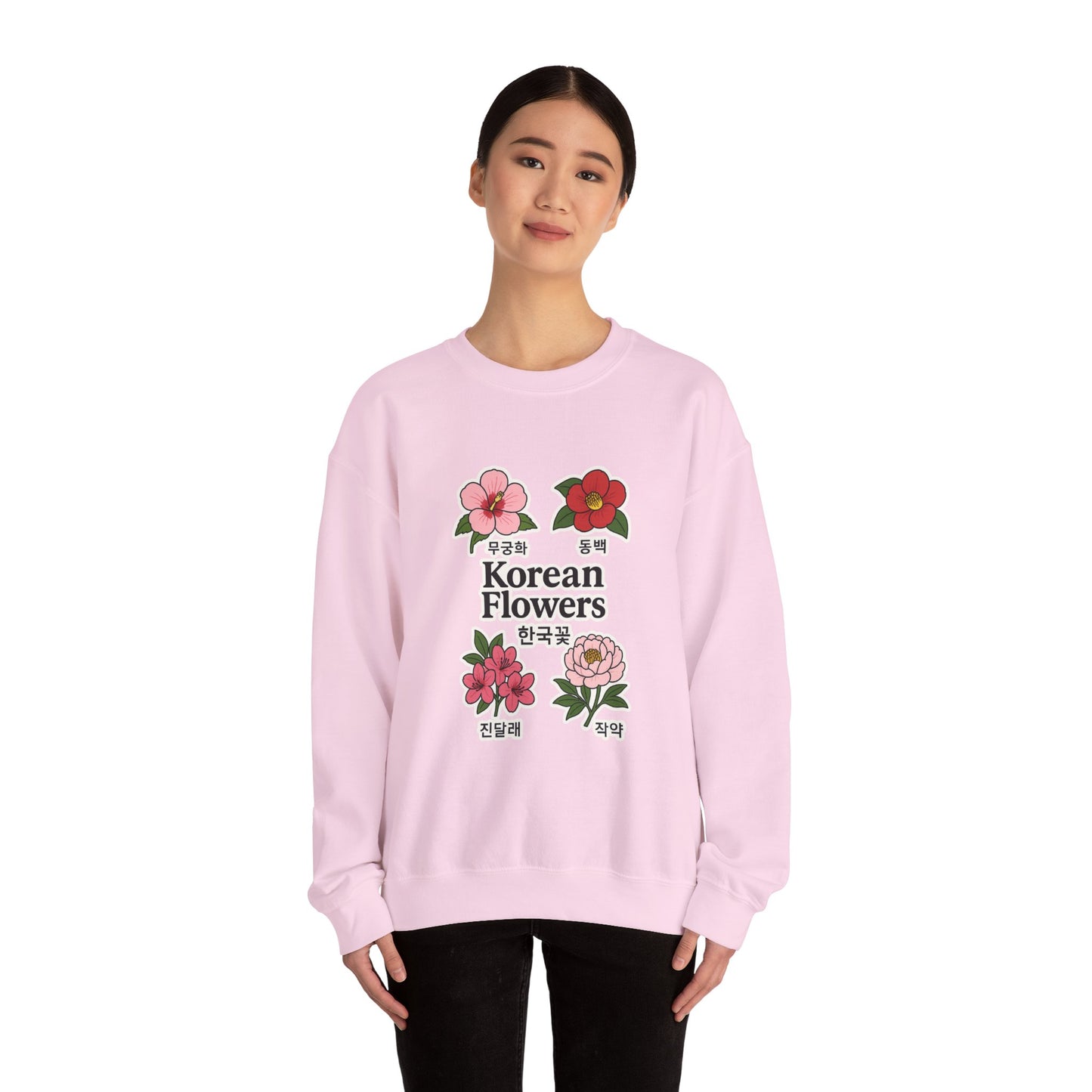 Korean Flowers Unisex Crewneck - Spring Wear
