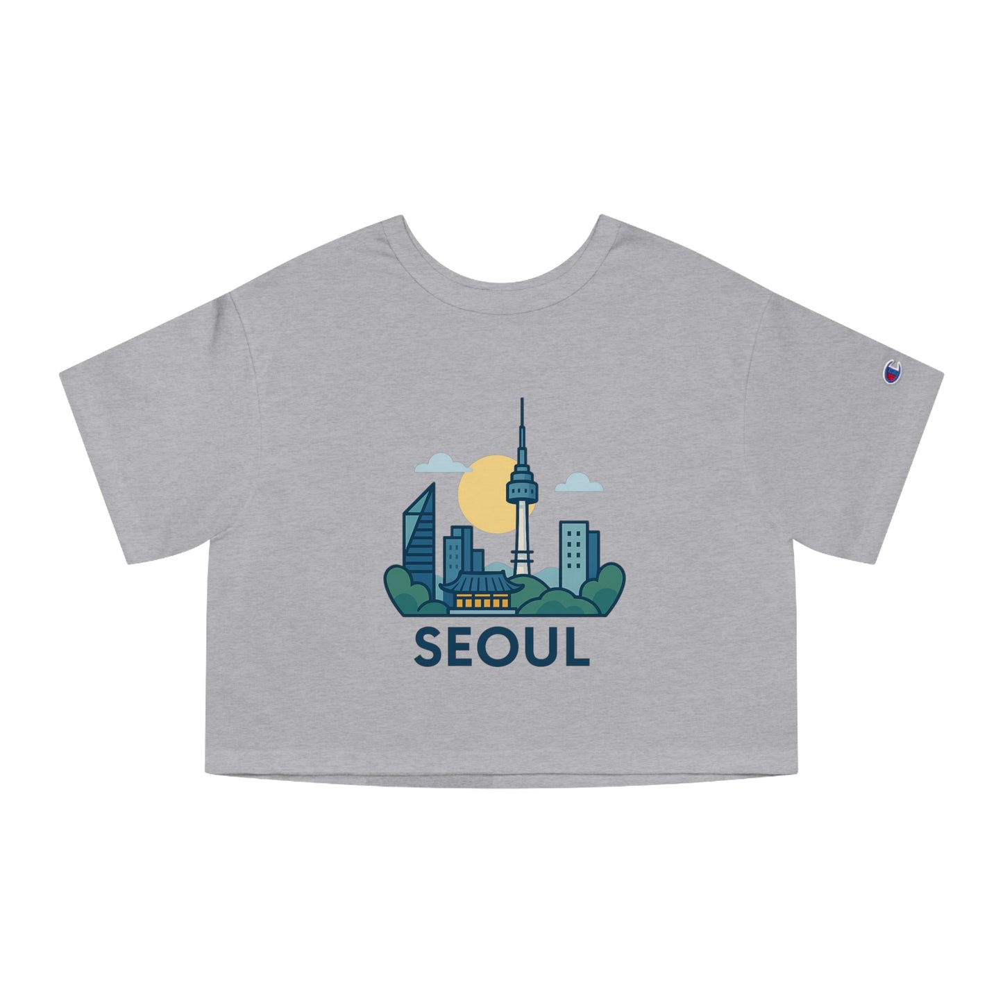 Seoul Skyline Cropped T-Shirt - Women's Urban