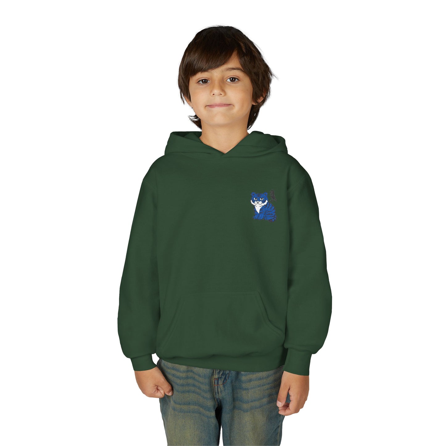 Cozy Youth Hoodie with Korean Tiger and Magpie Design, Perfect for Casual Days, Gifts, Birthdays, or Nature Lovers