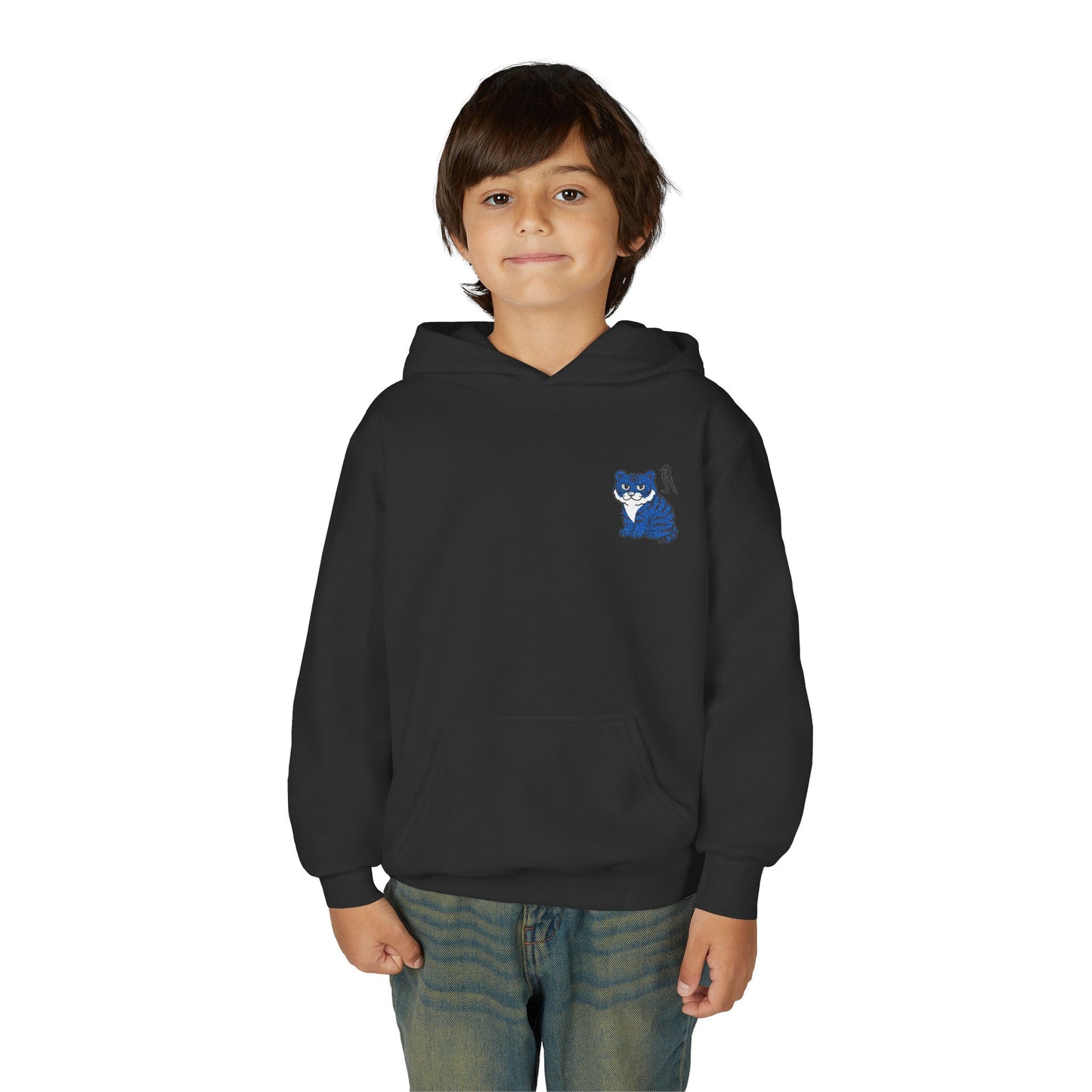 Cozy Youth Hoodie with Korean Tiger and Magpie Design, Perfect for Casual Days, Gifts, Birthdays, or Nature Lovers