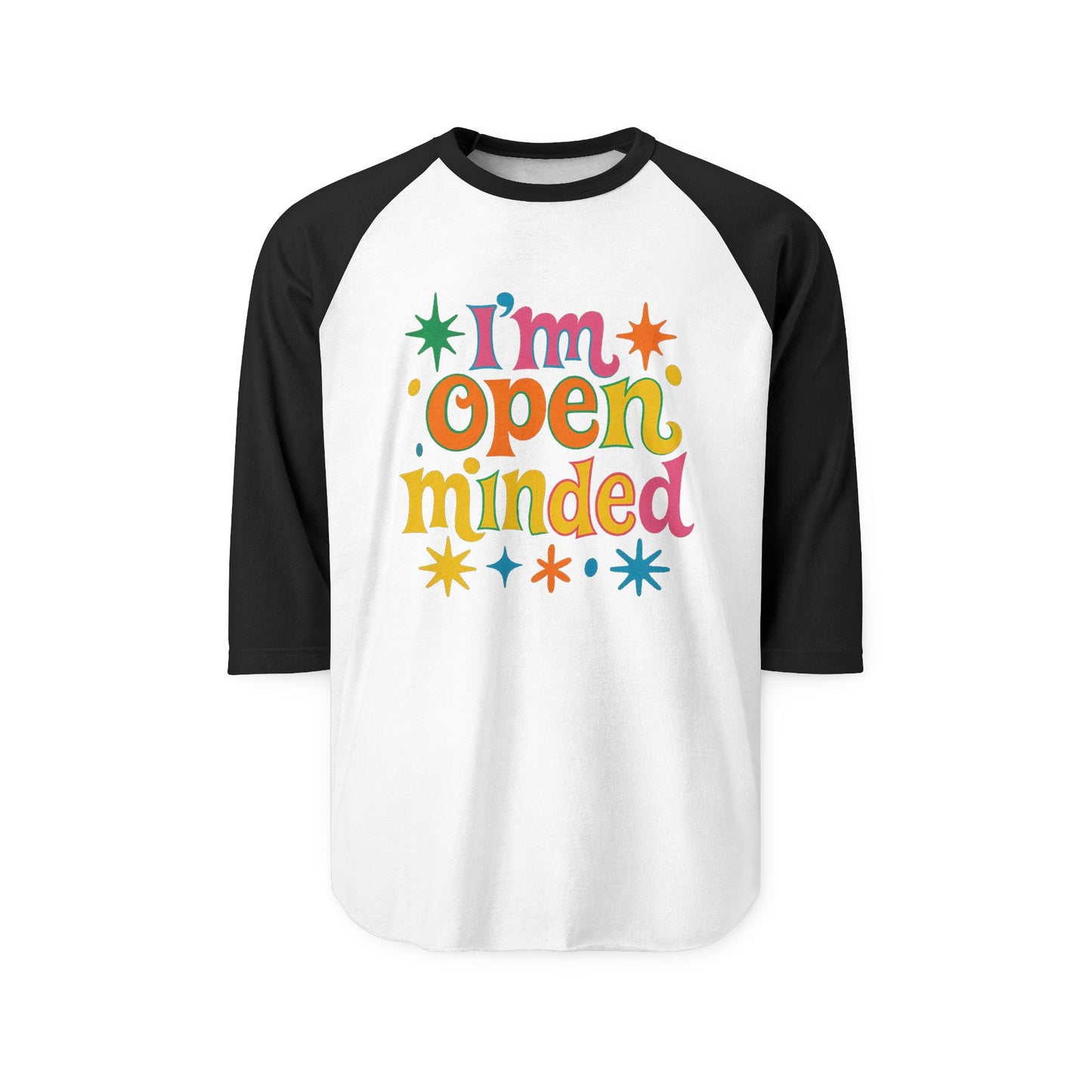 Open-Minded Unisex Raglan Shirt - Fun Graphic