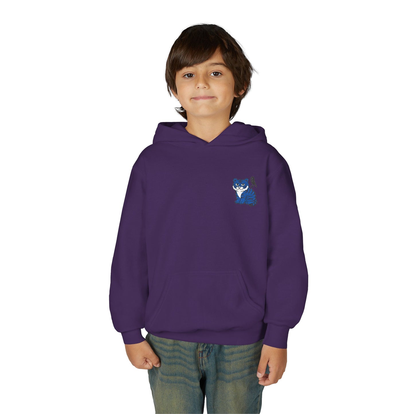 Cozy Youth Hoodie with Korean Tiger and Magpie Design, Perfect for Casual Days, Gifts, Birthdays, or Nature Lovers