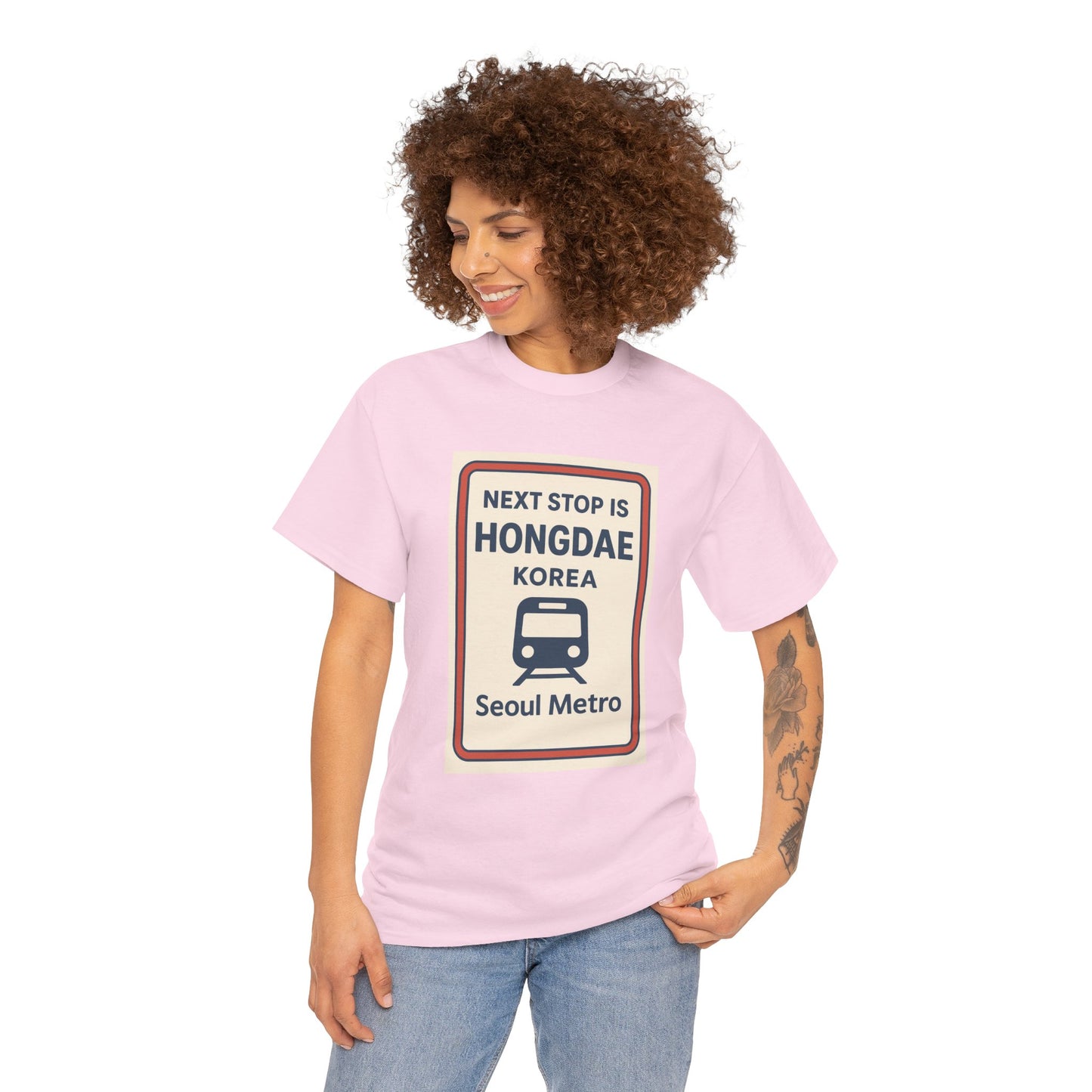 Seoul Metro Tee - Next Stop Hongdae, Travel Shirt, Souvenir Apparel, Korean Culture Gift, Unisex T-Shirt