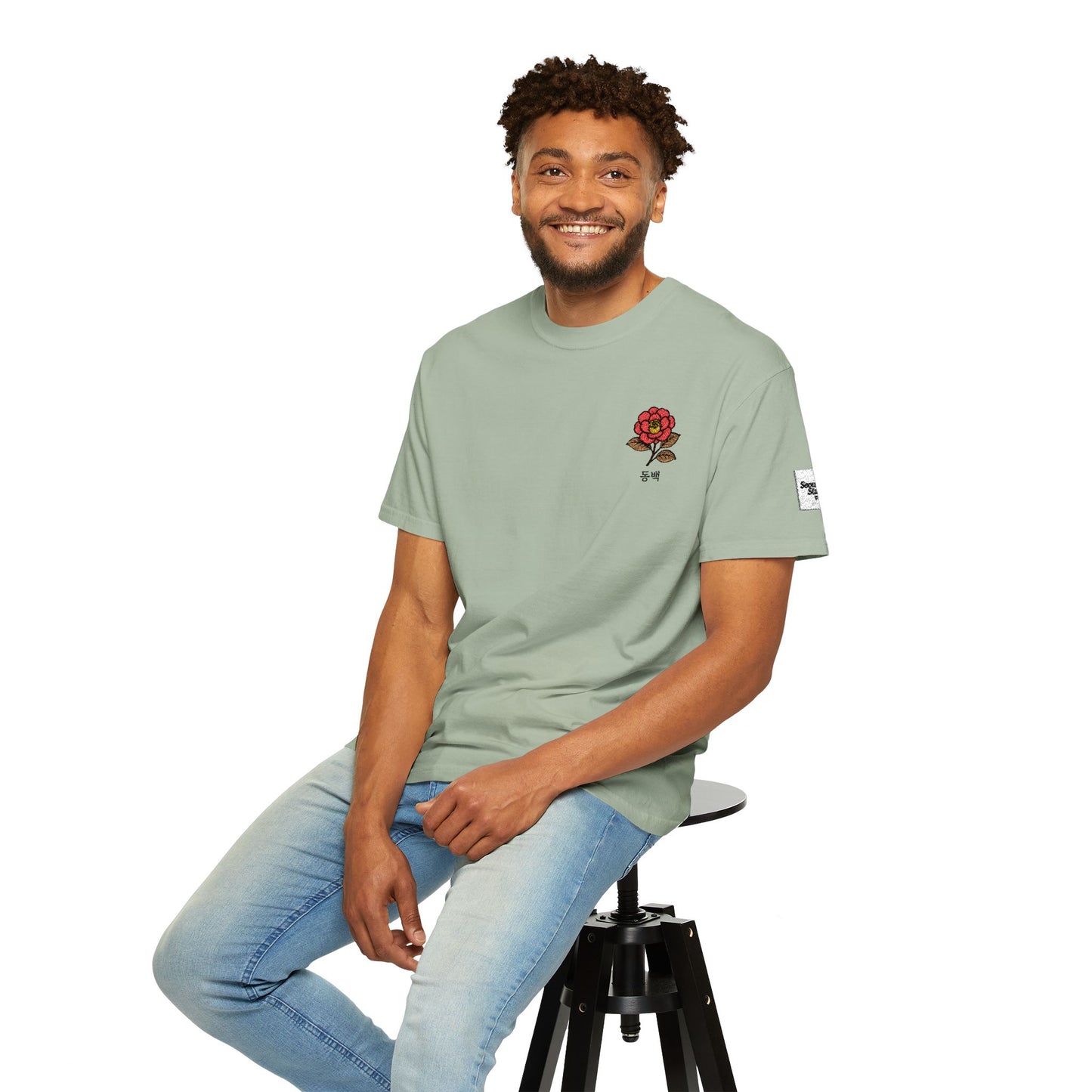 Korean Floral Embroidered T-Shirt - Nature Gift