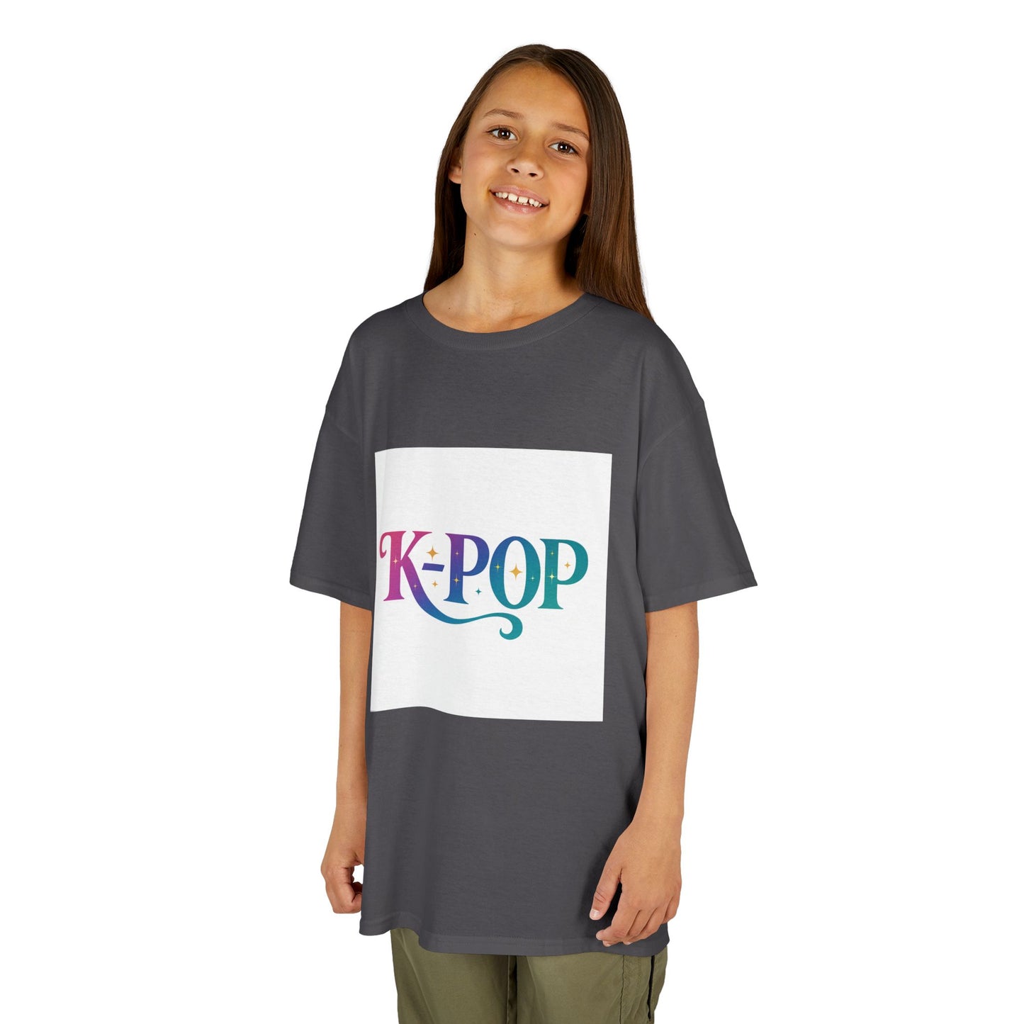K-Pop Kids Cotton Tee, Perfect Gift for Young Fans, Birthday Present, Schoolwear, Casual Fashion, Music Lovers