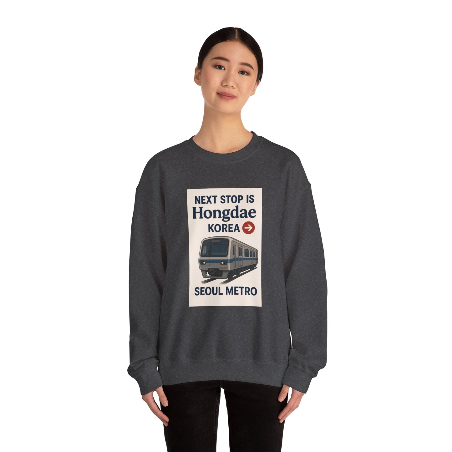 Travel Seoul Crewneck - Next Stop Hongdae