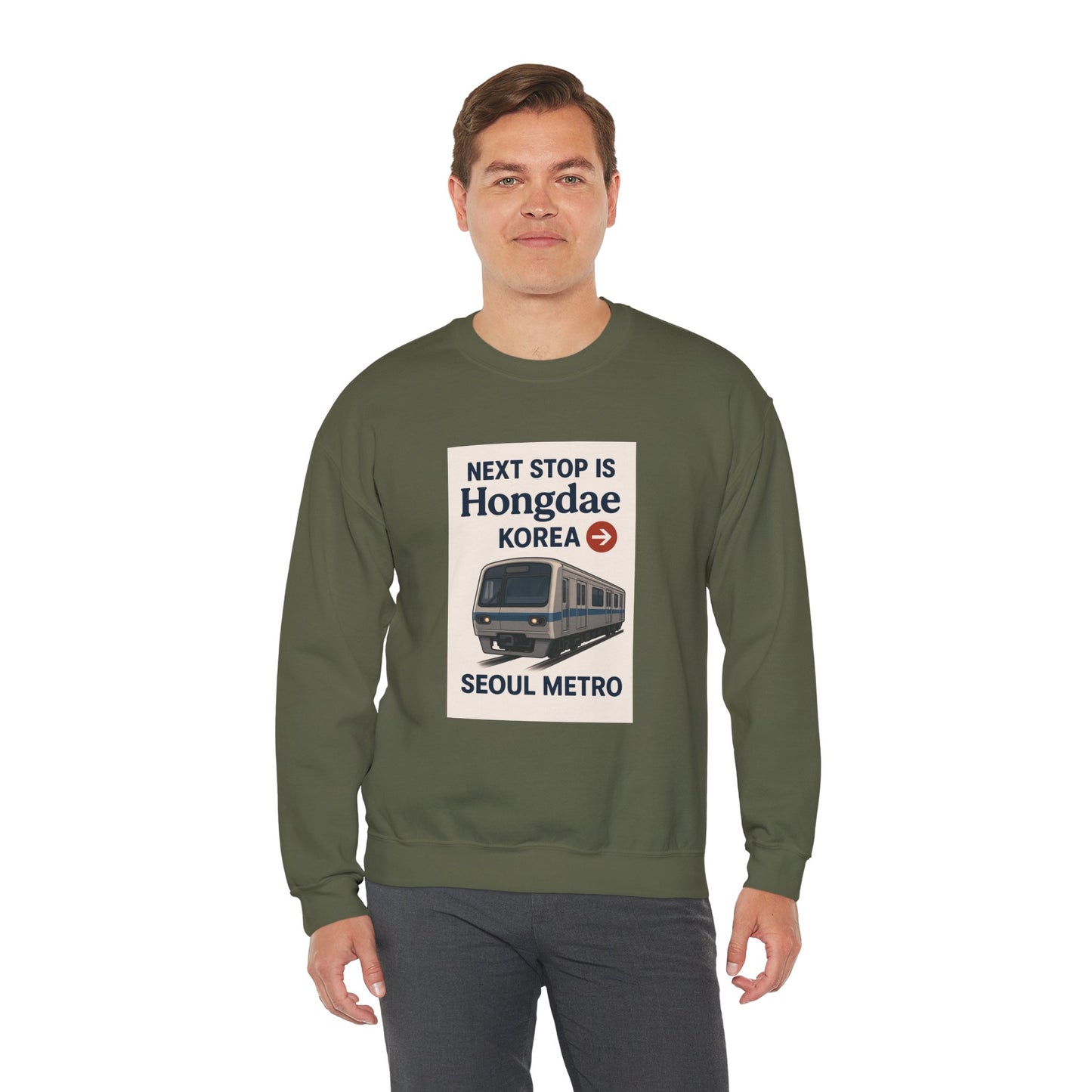 Travel Seoul Crewneck - Next Stop Hongdae