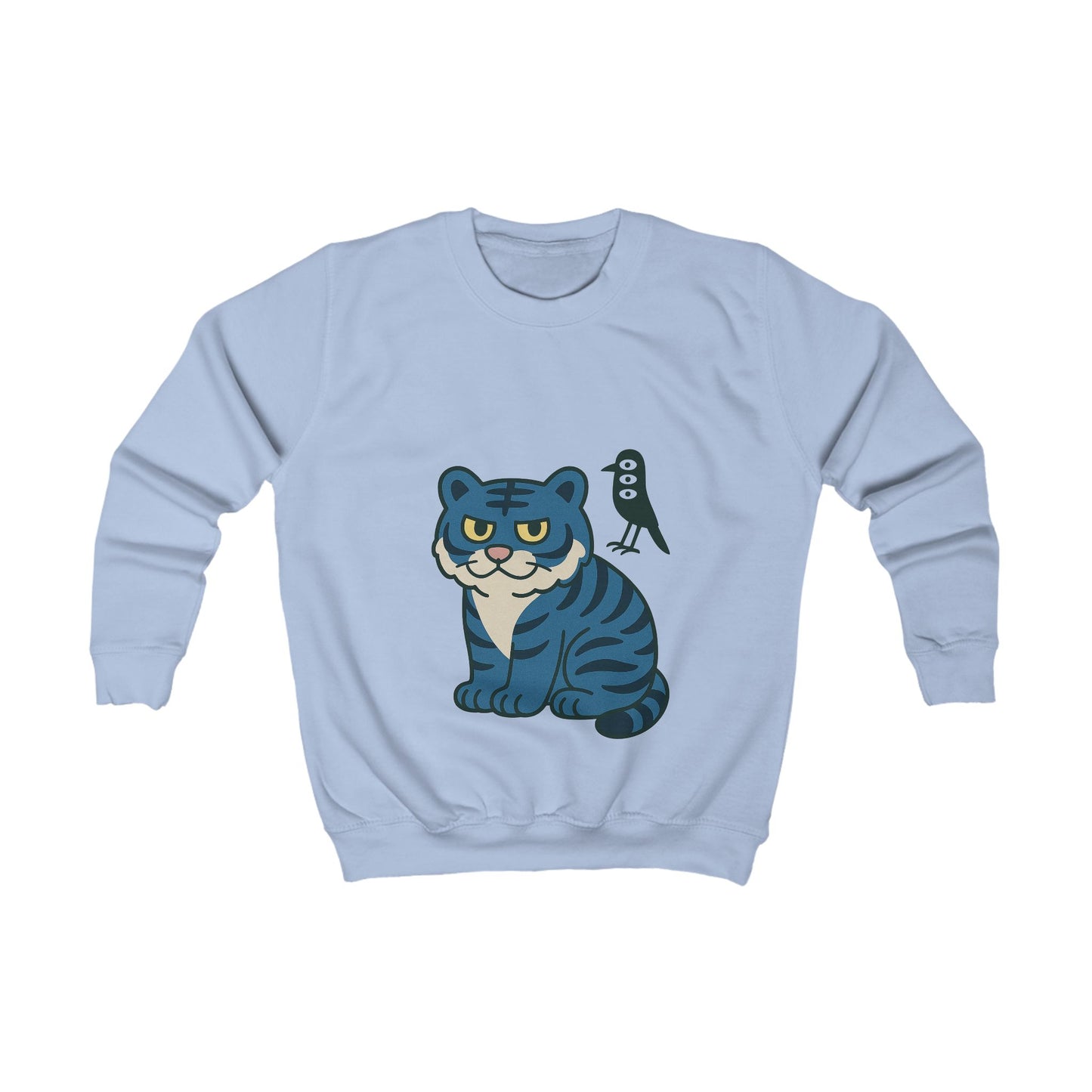 EU: Cute Tiger Kids Sweatshirt - Animal Lover Gift