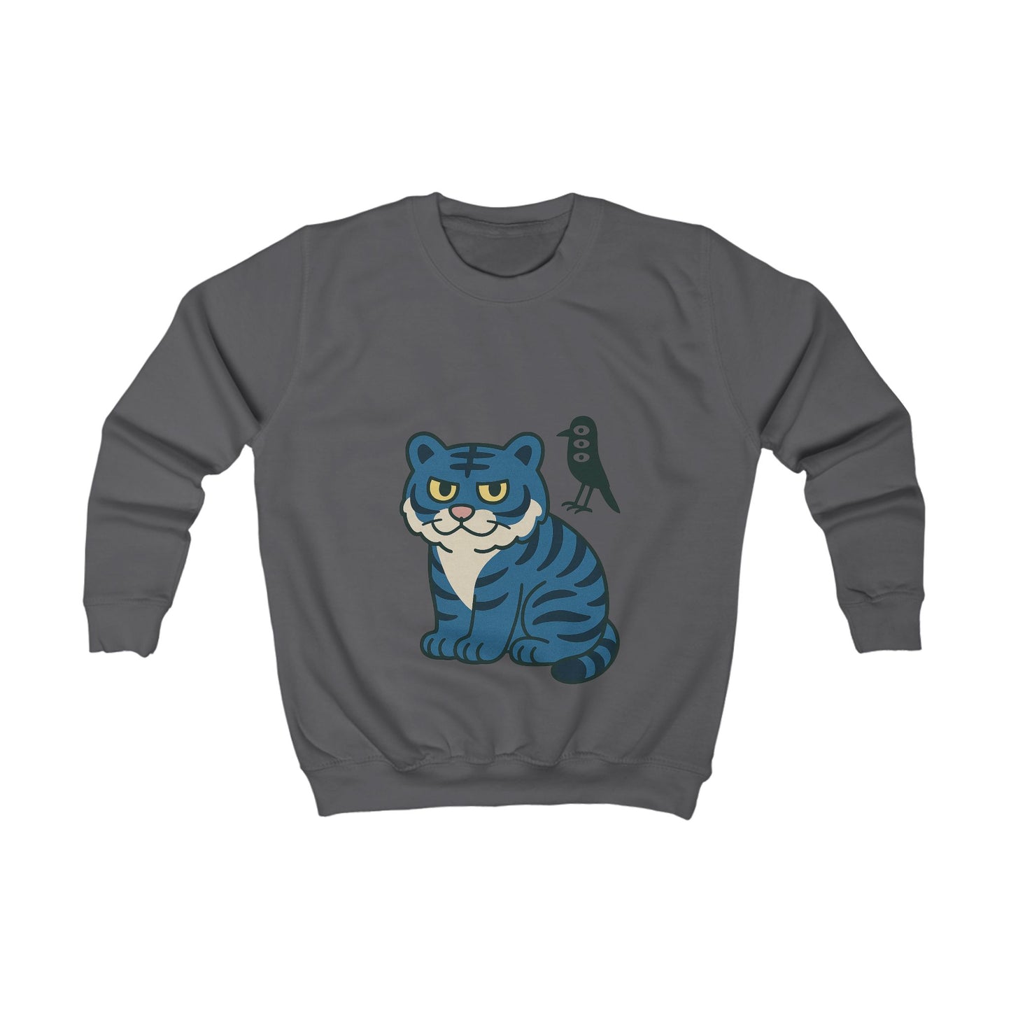 EU: Cute Tiger Kids Sweatshirt - Animal Lover Gift