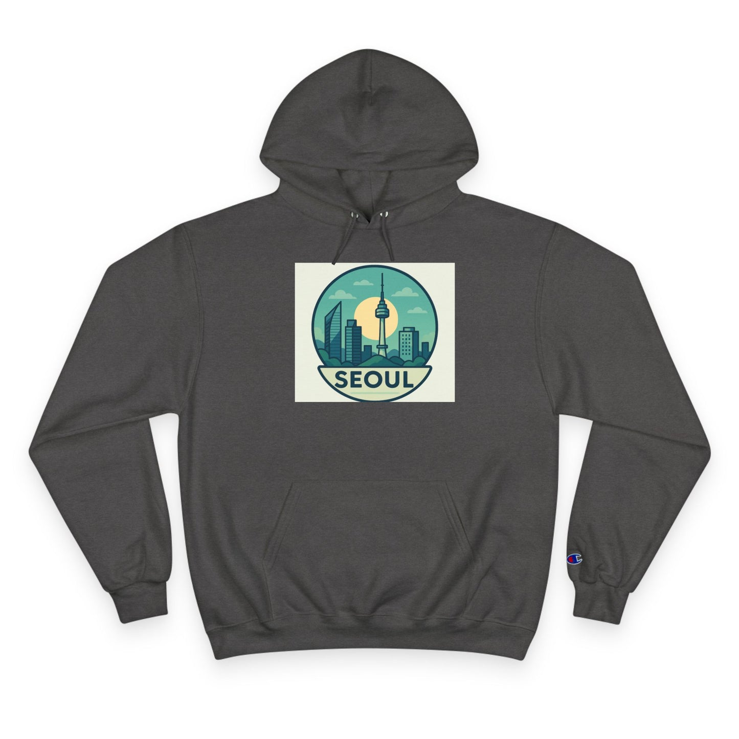 (US) Seoul Skyline Champion Hoodie - Urban Travel