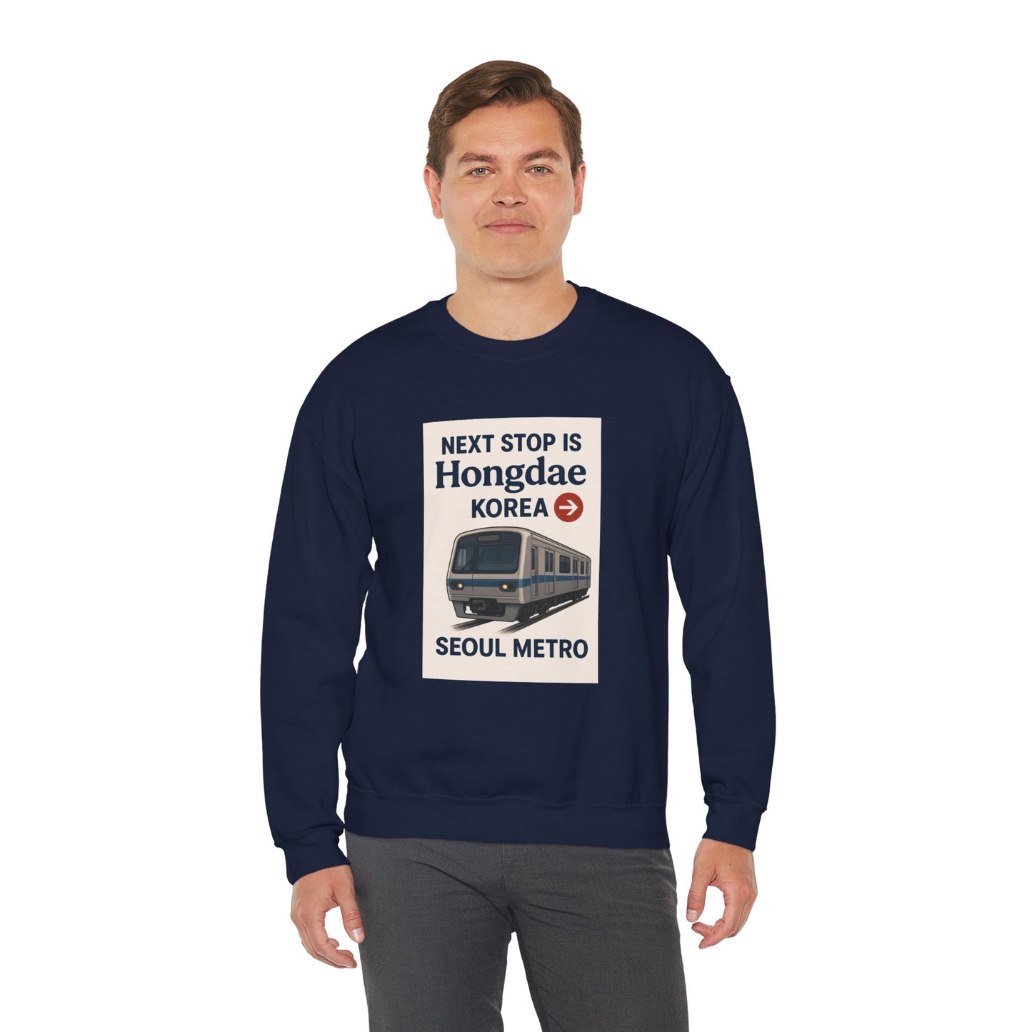Travel Seoul Crewneck - Next Stop Hongdae