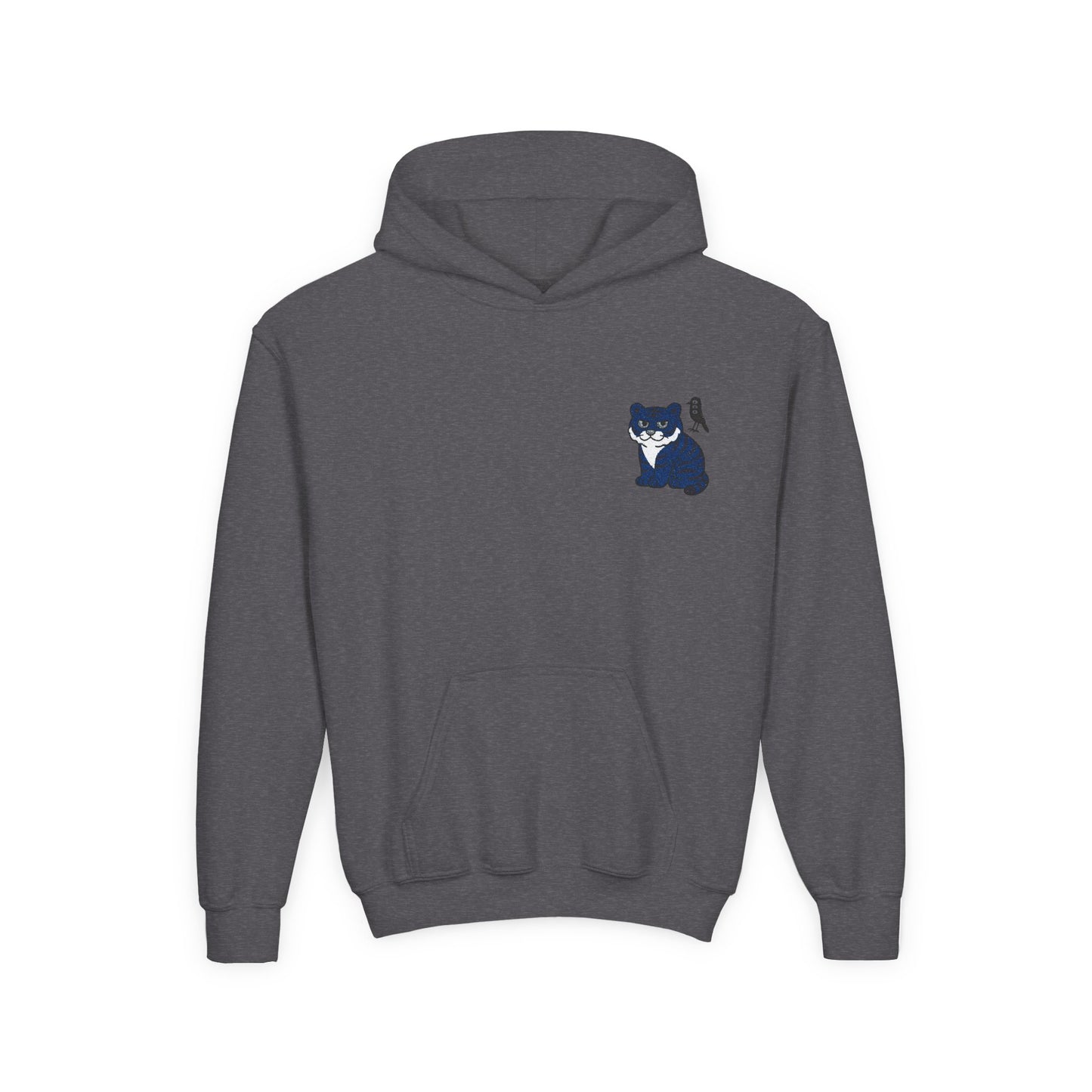 Cozy Youth Hoodie with Korean Tiger and Magpie Design, Perfect for Casual Days, Gifts, Birthdays, or Nature Lovers