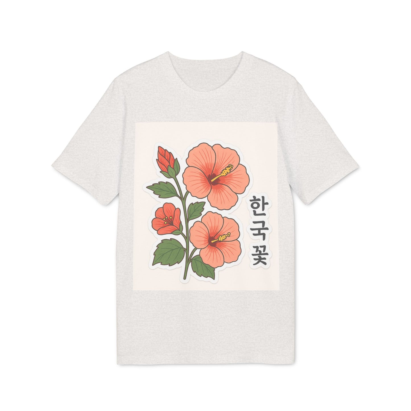 Floral Korean Graphic T-Shirt | Unisex Casual Wear | Perfect for Summer, Gifts, Streetwear, Everyday Style