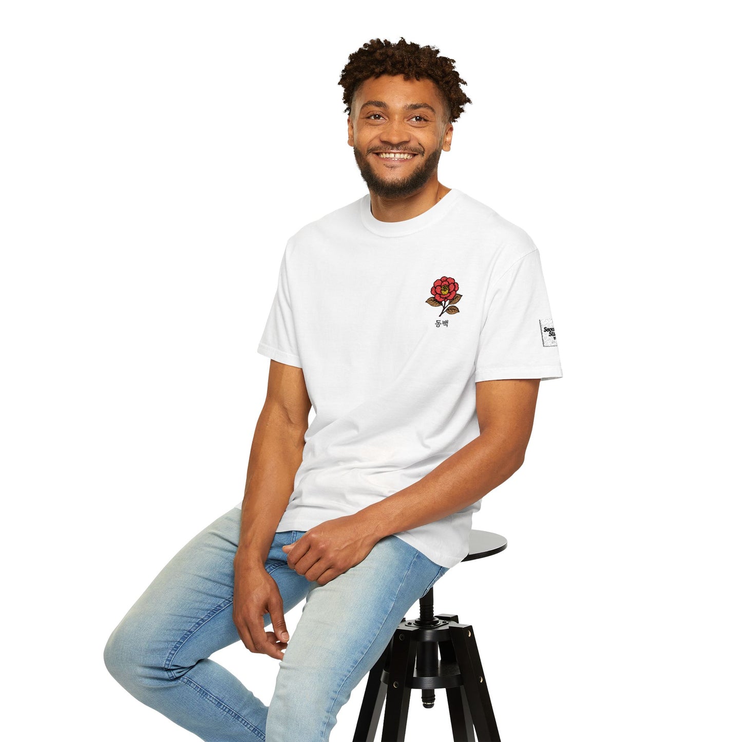 Korean Floral Embroidered T-Shirt - Nature Gift