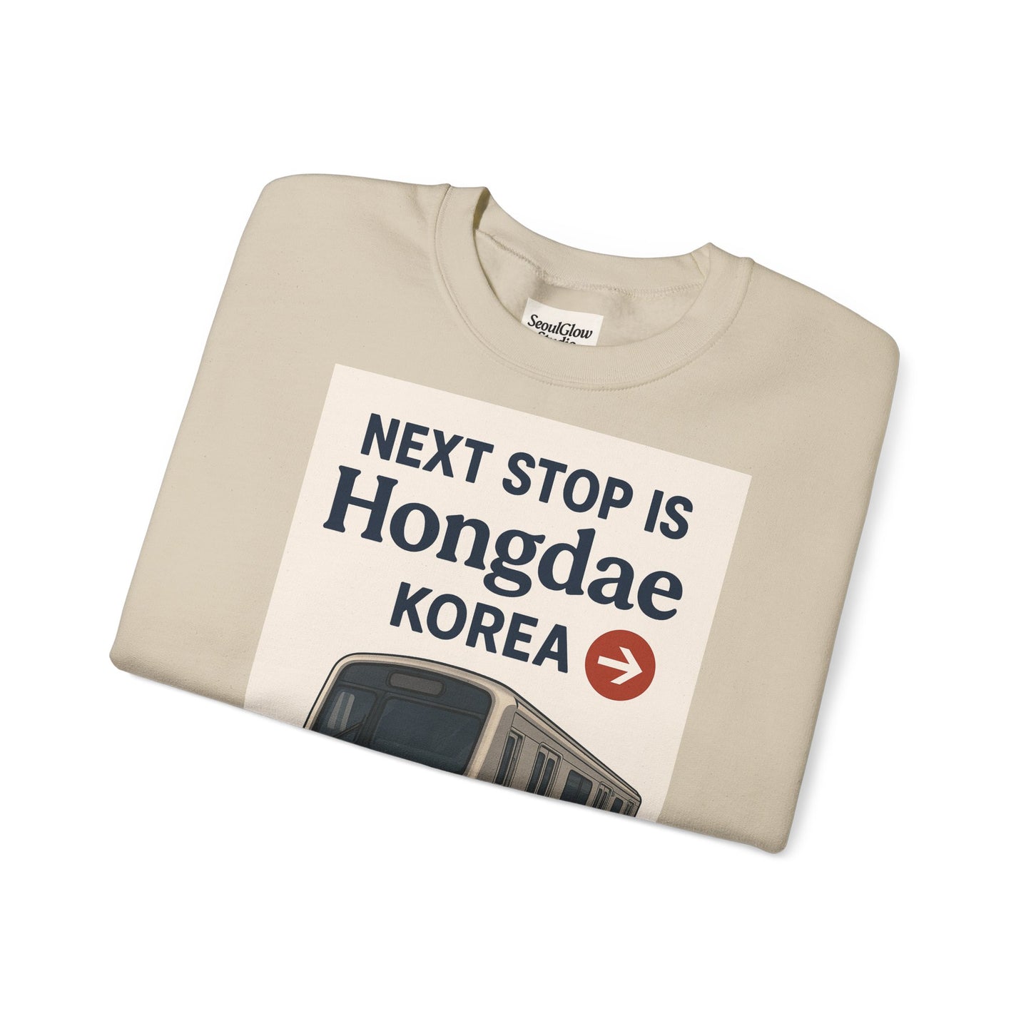 Hongdae Metro Sweatshirt, Seoul, Korea travel Unisex Crewneck, Perfect for Travelers, Urban Outfit, Gift for Transit Enthusiasts