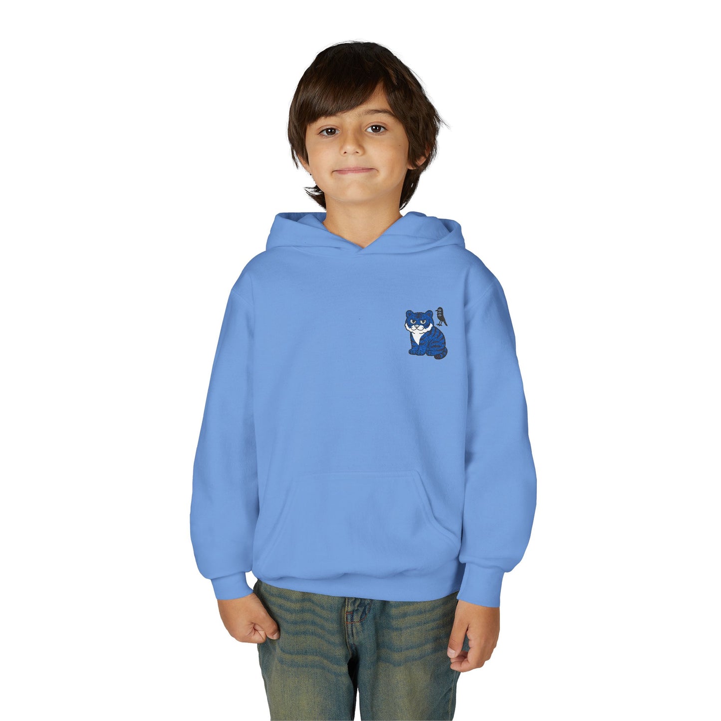 Cozy Youth Hoodie with Korean Tiger and Magpie Design, Perfect for Casual Days, Gifts, Birthdays, or Nature Lovers