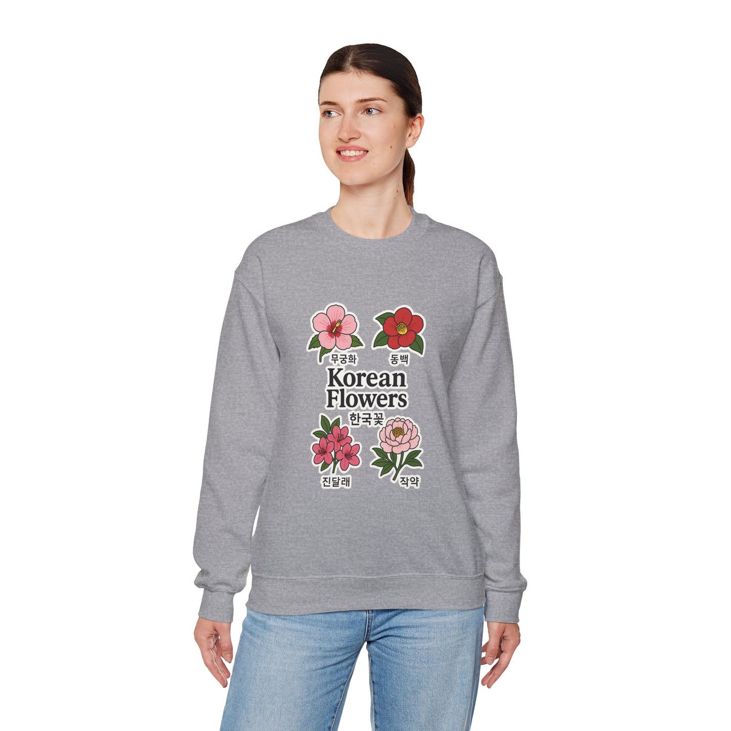 Korean Flowers Unisex Crewneck - Spring Wear
