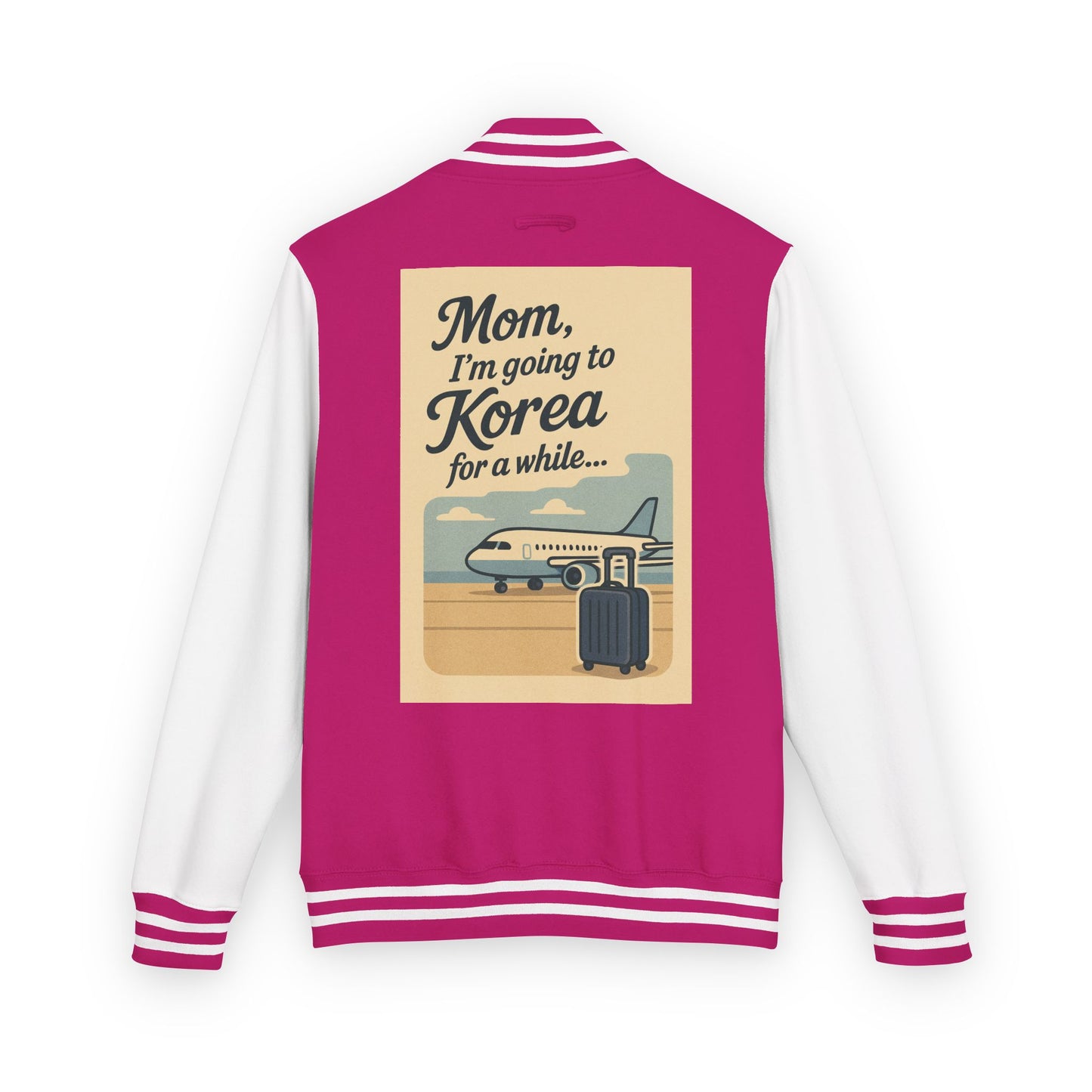 Mom I'm Going to Korea Letterman Jacket - Travel