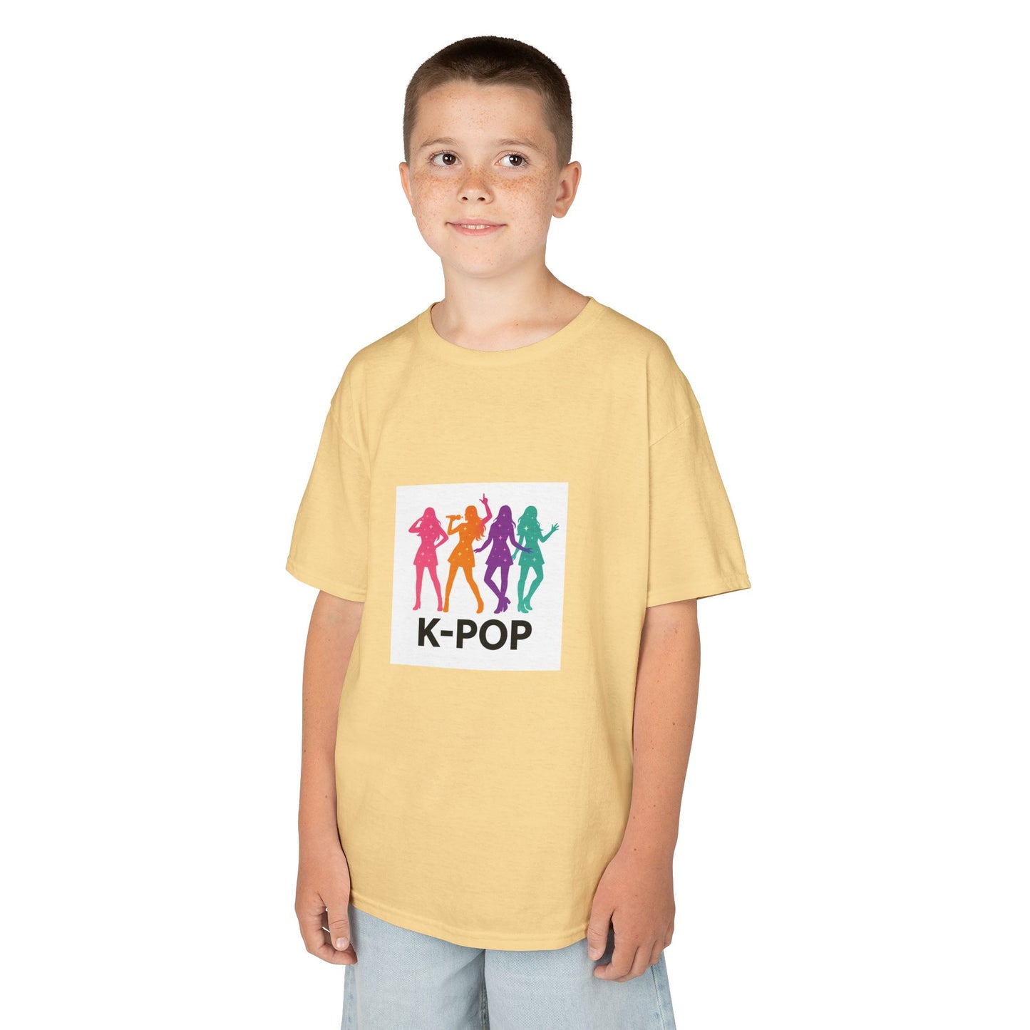 K-Pop Kids Tee, Fun Youth Shirt, Colorful Graphic Tee, Trendy Kids Apparel, Perfect Gift for Music Lovers