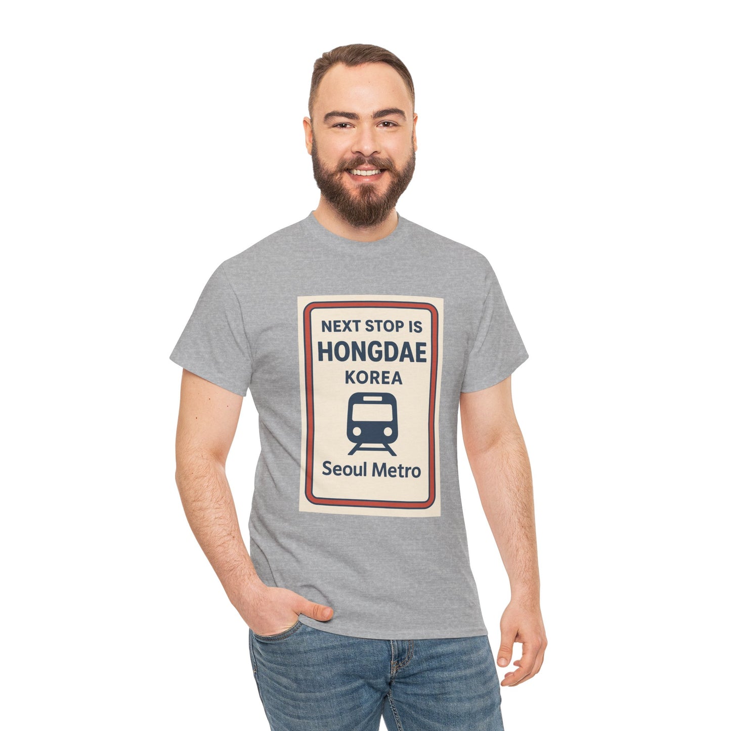 Seoul Metro Tee - Next Stop Hongdae, Travel Shirt, Souvenir Apparel, Korean Culture Gift, Unisex T-Shirt