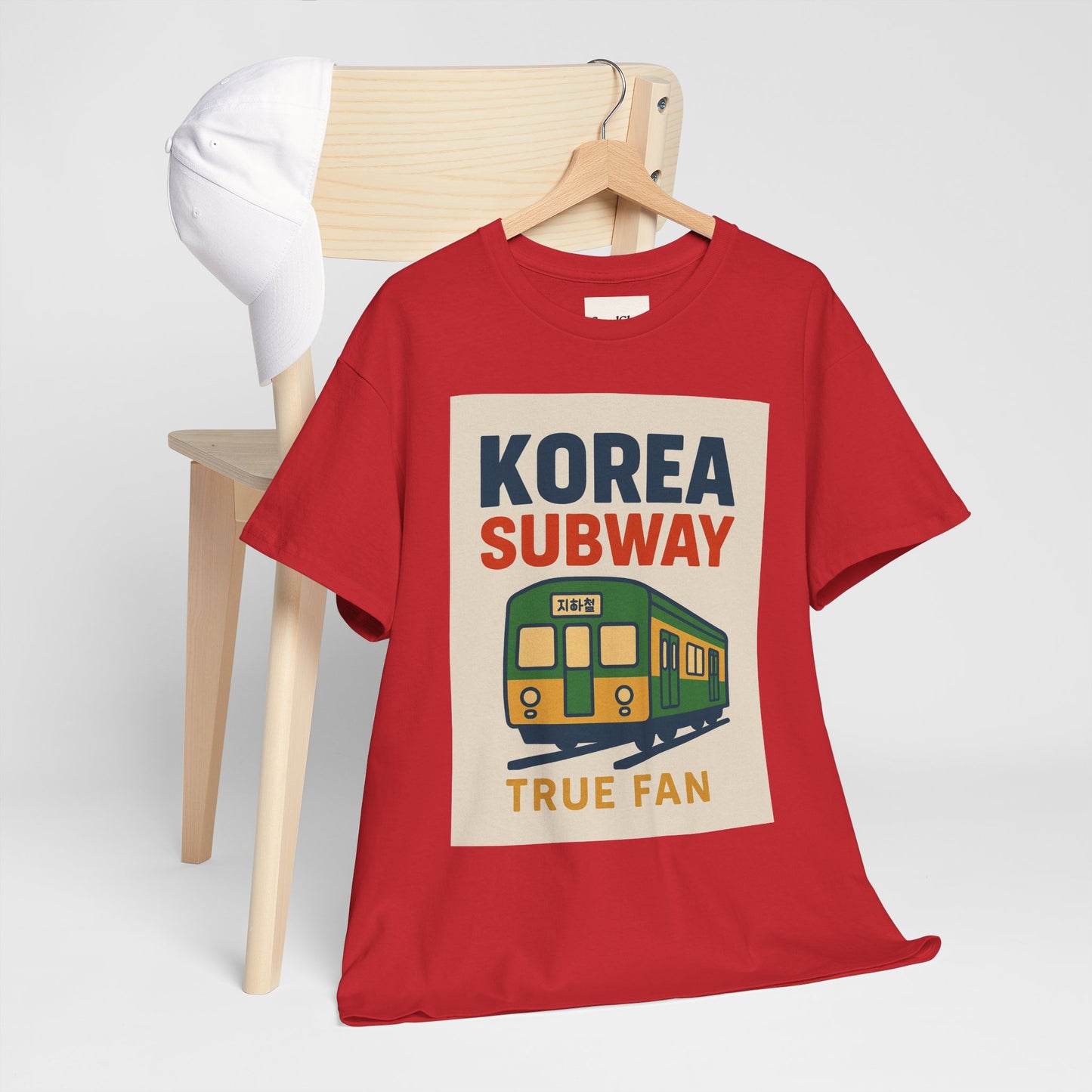 Korea Subway Fan Unisex Heavy Cotton Tee, Graphic Tee, Travel Shirt, Souvenir Shirt, Cool Casual Wear