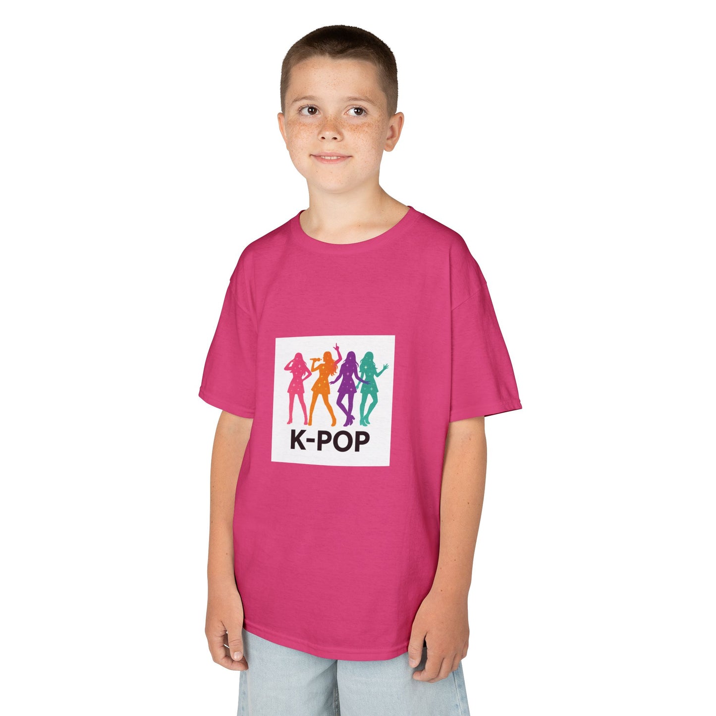 K-Pop Kids Tee, Fun Youth Shirt, Colorful Graphic Tee, Trendy Kids Apparel, Perfect Gift for Music Lovers