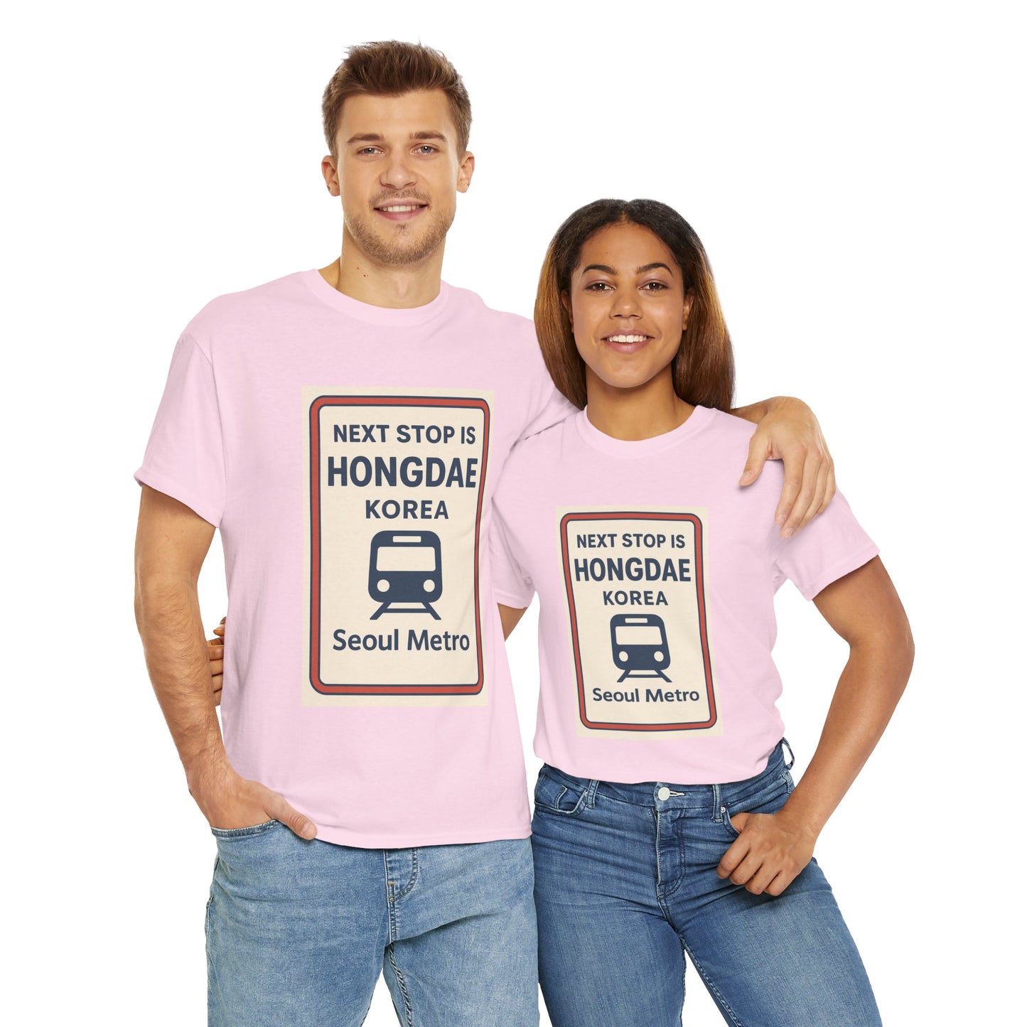 Seoul Metro Tee - Next Stop Hongdae, Travel Shirt, Souvenir Apparel, Korean Culture Gift, Unisex T-Shirt