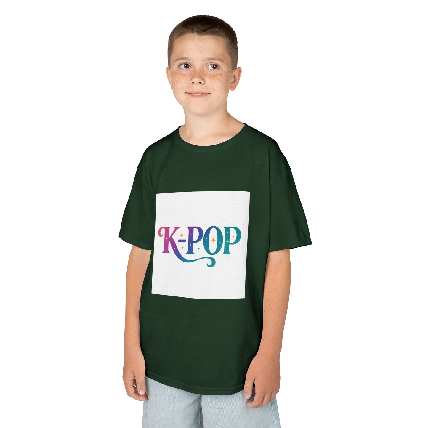 K-Pop Kids Cotton Tee, Perfect Gift for Young Fans, Birthday Present, Schoolwear, Casual Fashion, Music Lovers