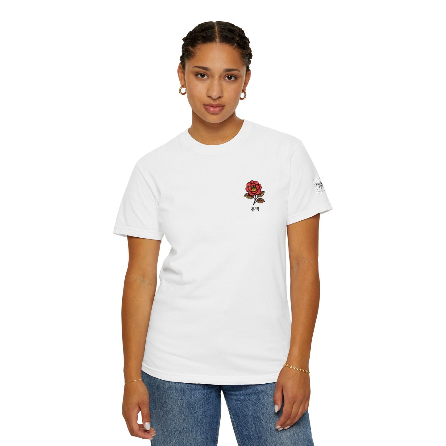 Korean Floral Embroidered T-Shirt - Nature Gift