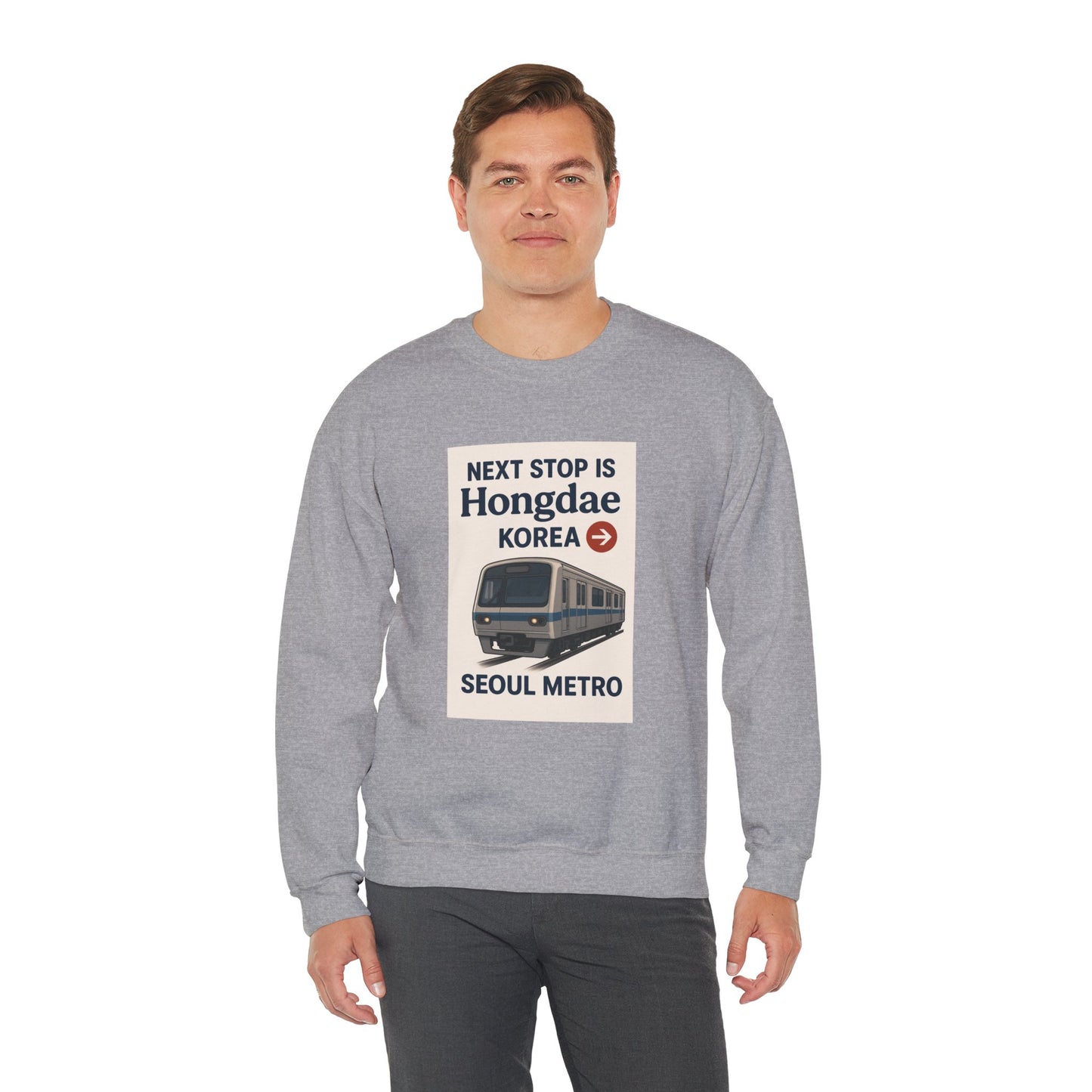 Travel Seoul Crewneck - Next Stop Hongdae