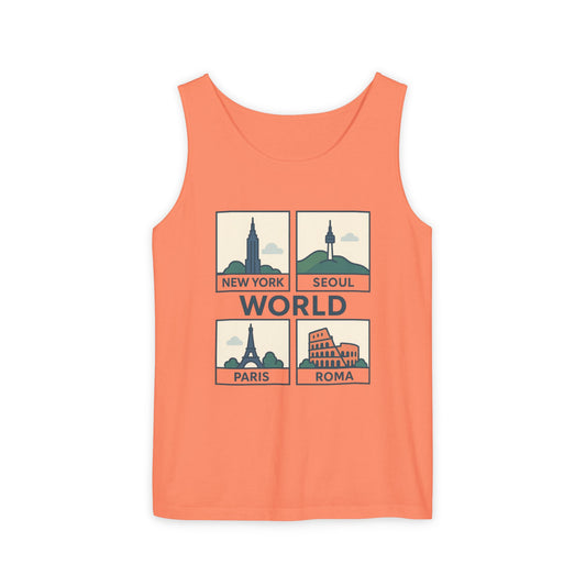 (US) Korea World Travel Tank Top - Vacation Wear