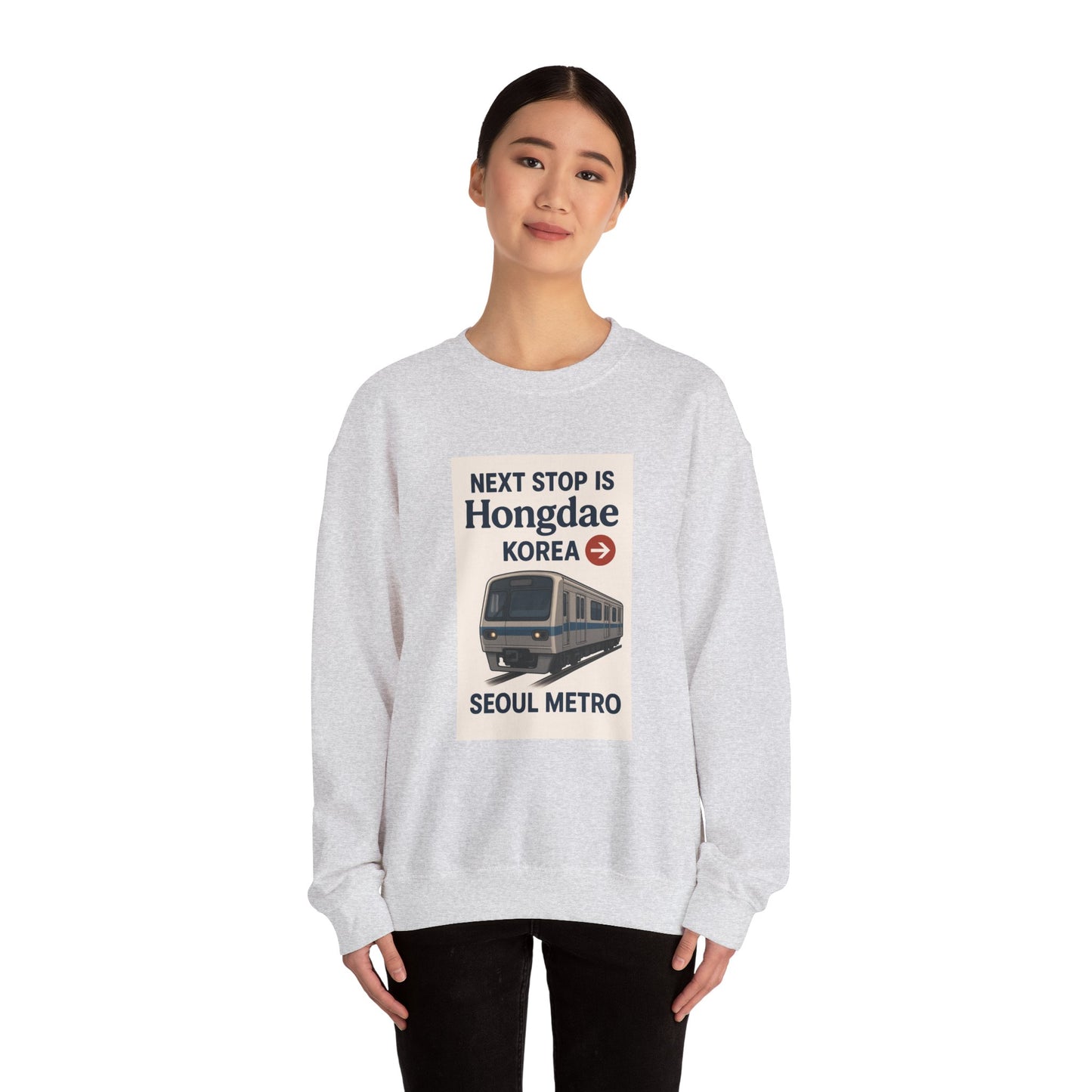 Travel Seoul Crewneck - Next Stop Hongdae