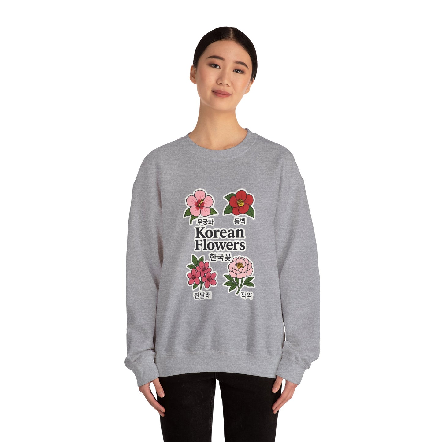 Korean Flowers Unisex Crewneck - Spring Wear