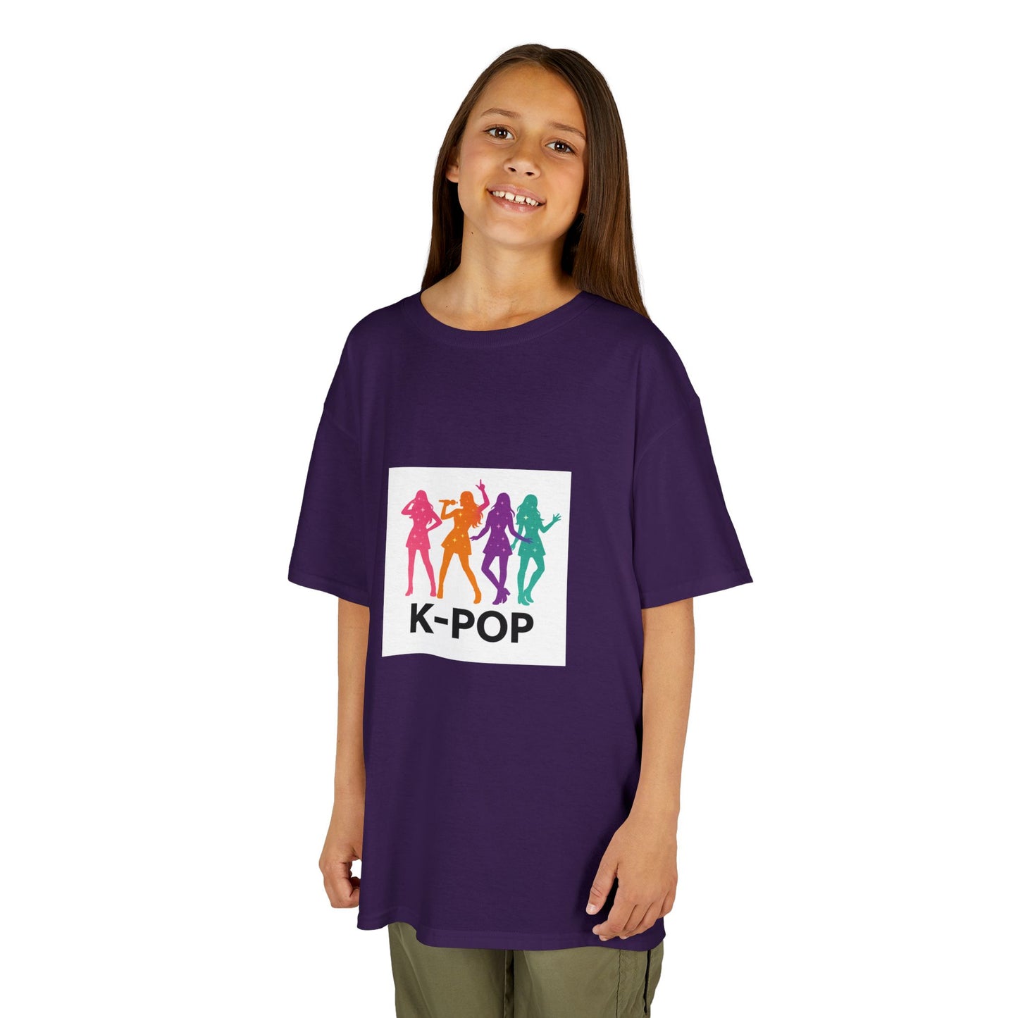 K-Pop Kids Tee, Fun Youth Shirt, Colorful Graphic Tee, Trendy Kids Apparel, Perfect Gift for Music Lovers