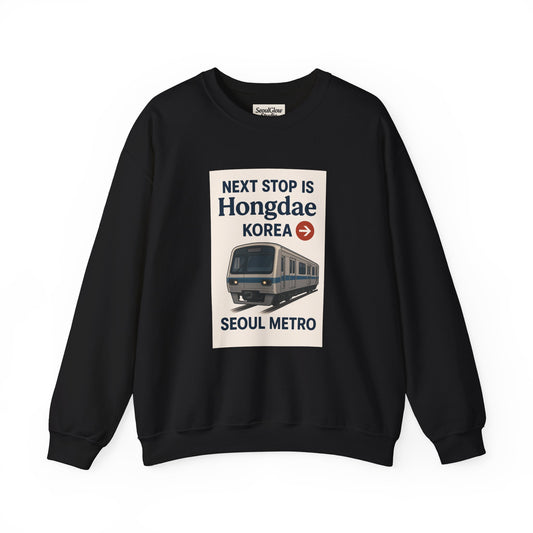 Travel Seoul Crewneck - Next Stop Hongdae
