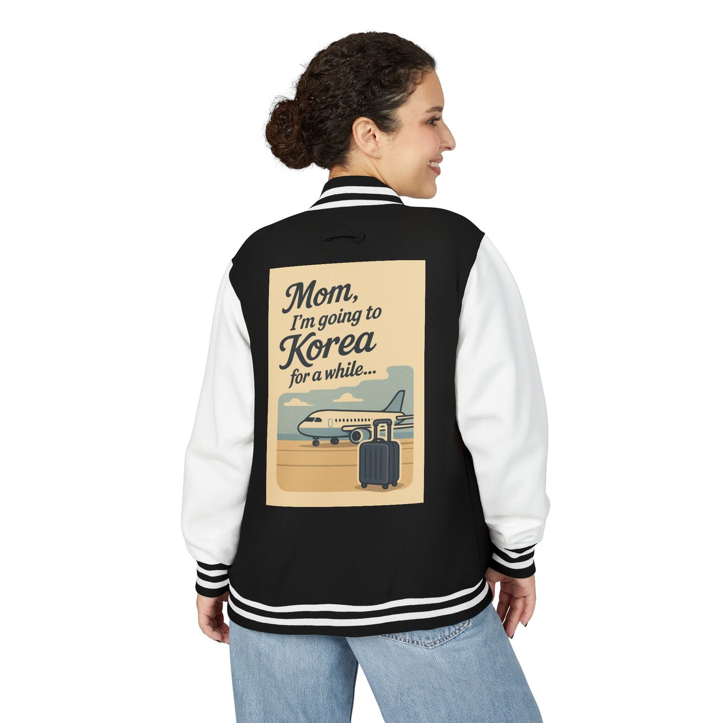Mom I'm Going to Korea Letterman Jacket - Travel