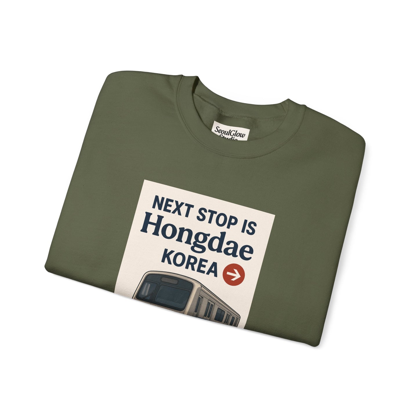 Travel Seoul Crewneck - Next Stop Hongdae