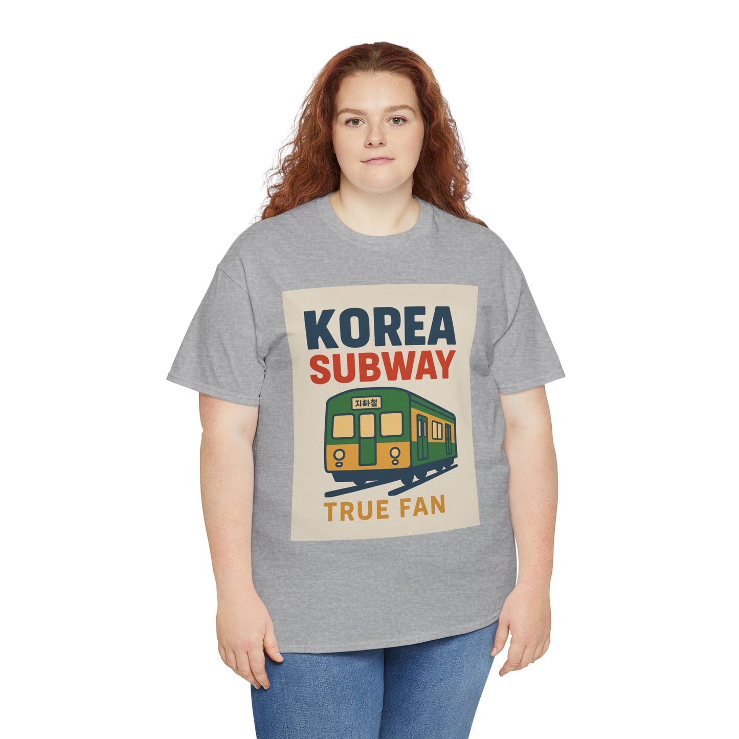 Korea Subway Fan Unisex Heavy Cotton Tee, Graphic Tee, Travel Shirt, Souvenir Shirt, Cool Casual Wear