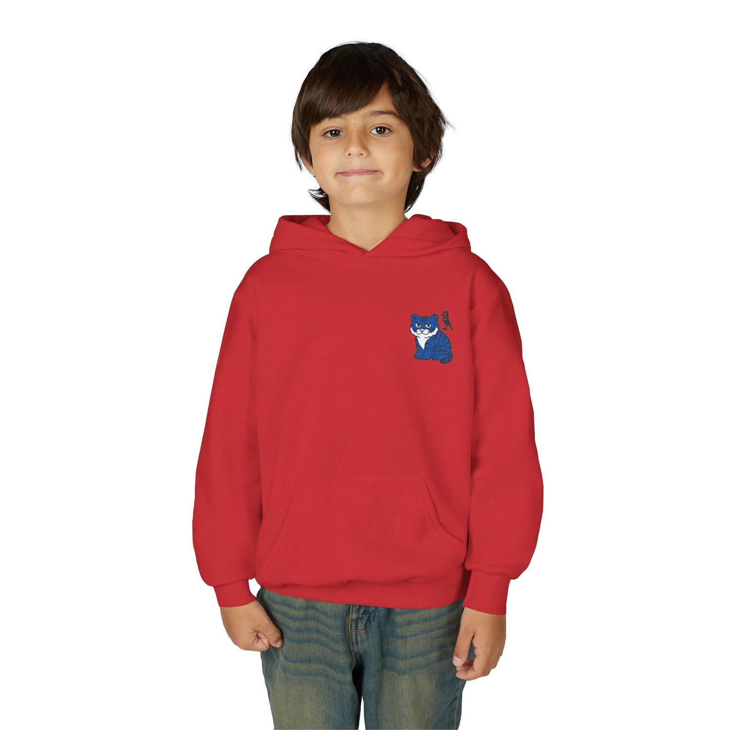 Cozy Youth Hoodie with Korean Tiger and Magpie Design, Perfect for Casual Days, Gifts, Birthdays, or Nature Lovers