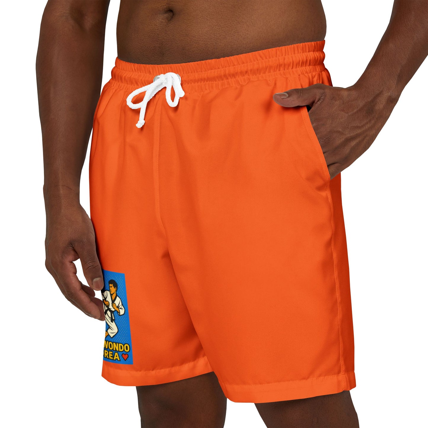 Vibrant Taekwondo Swim Shorts, Unisex Swimwear for Beach Days, Summer Fitness, Martial Arts Enthusiasts, Vacation Wear, Gift for Him