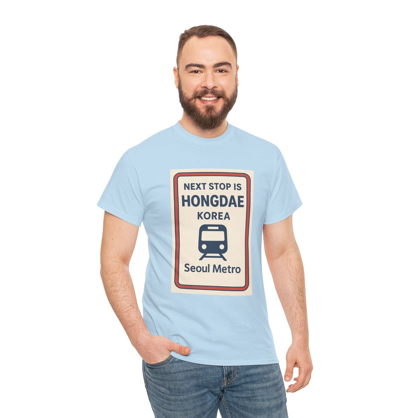 Seoul Metro Tee - Next Stop Hongdae, Travel Shirt, Souvenir Apparel, Korean Culture Gift, Unisex T-Shirt