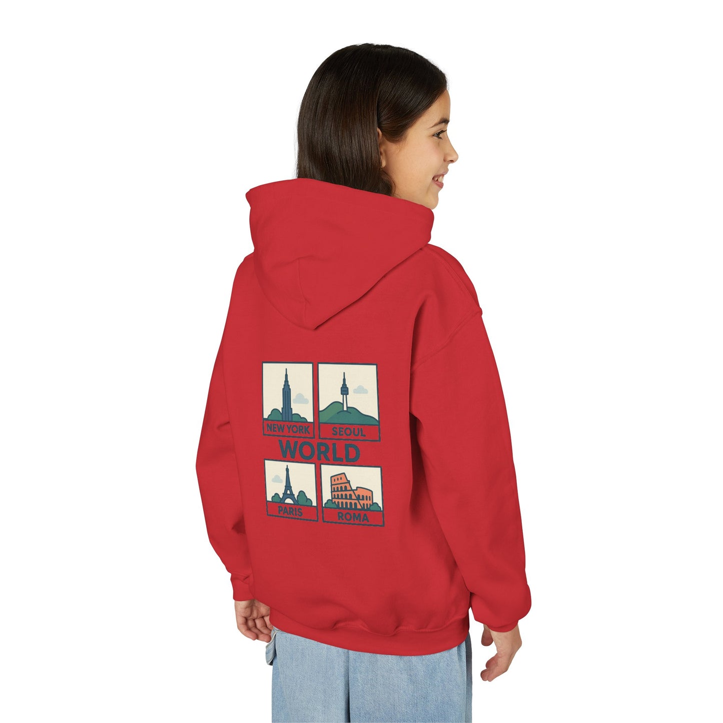 Seoul, World Cityscape Youth Hoodie - Travel Lovers Gift, Cozy Sweatshirt for Teens, Urban Fashion, Vacation Vibes, Gifts for Adventurers