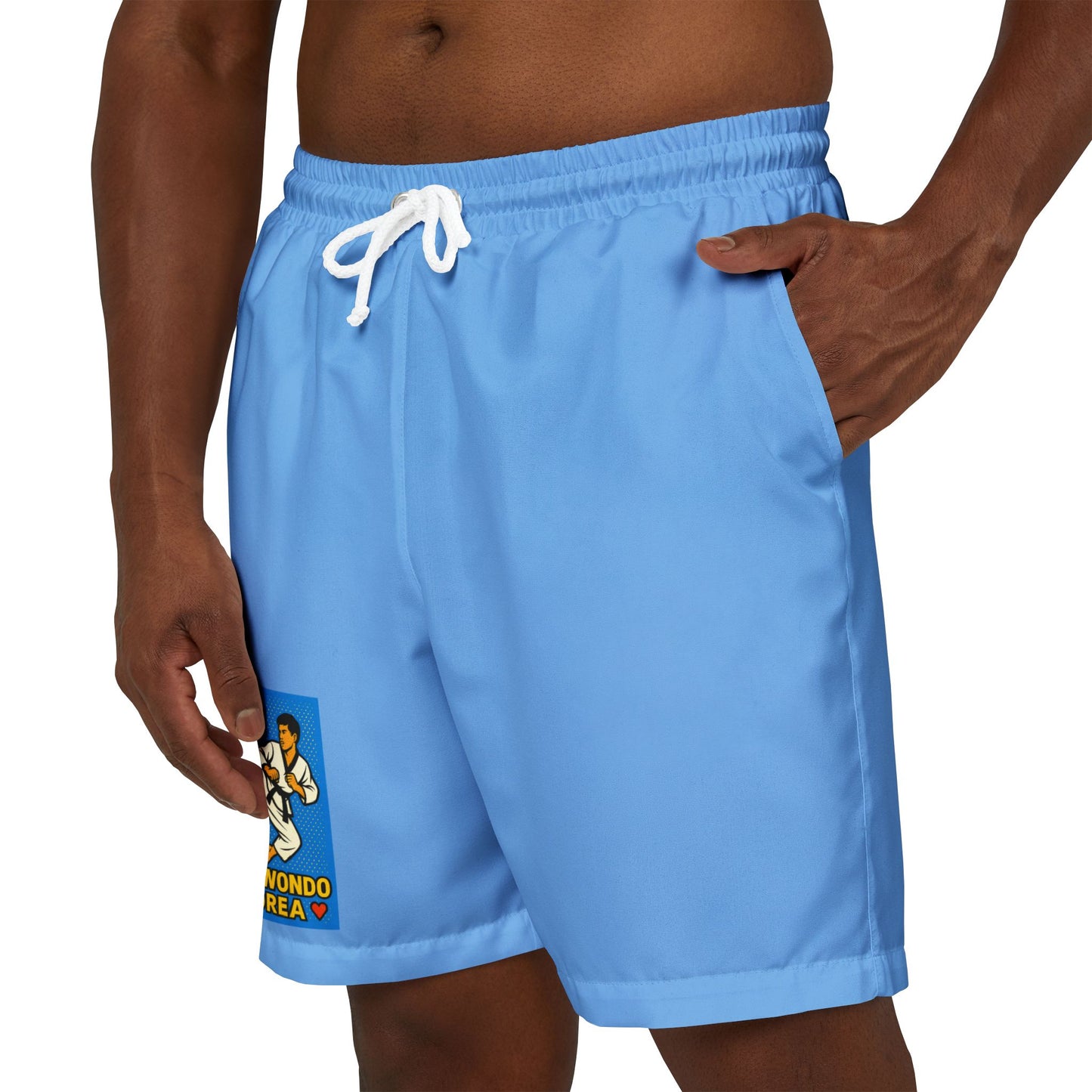 Vibrant Taekwondo Swim Shorts, Unisex Swimwear for Beach Days, Summer Fitness, Martial Arts Enthusiasts, Vacation Wear, Gift for Him